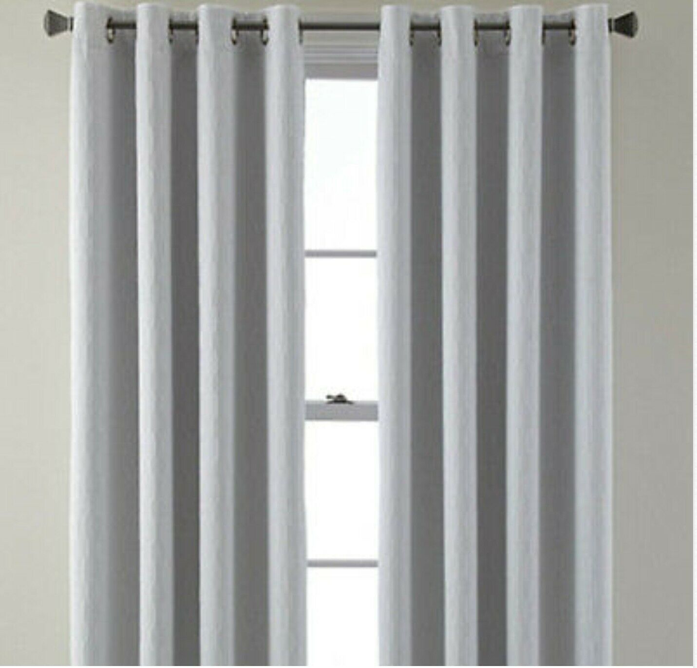 Studio Luna Grommet Top Lined Blackout Curtain Panel 50"x 95 Cool White Within Penny Sheer Grommet Top Curtain Panel Pairs (View 14 of 20)