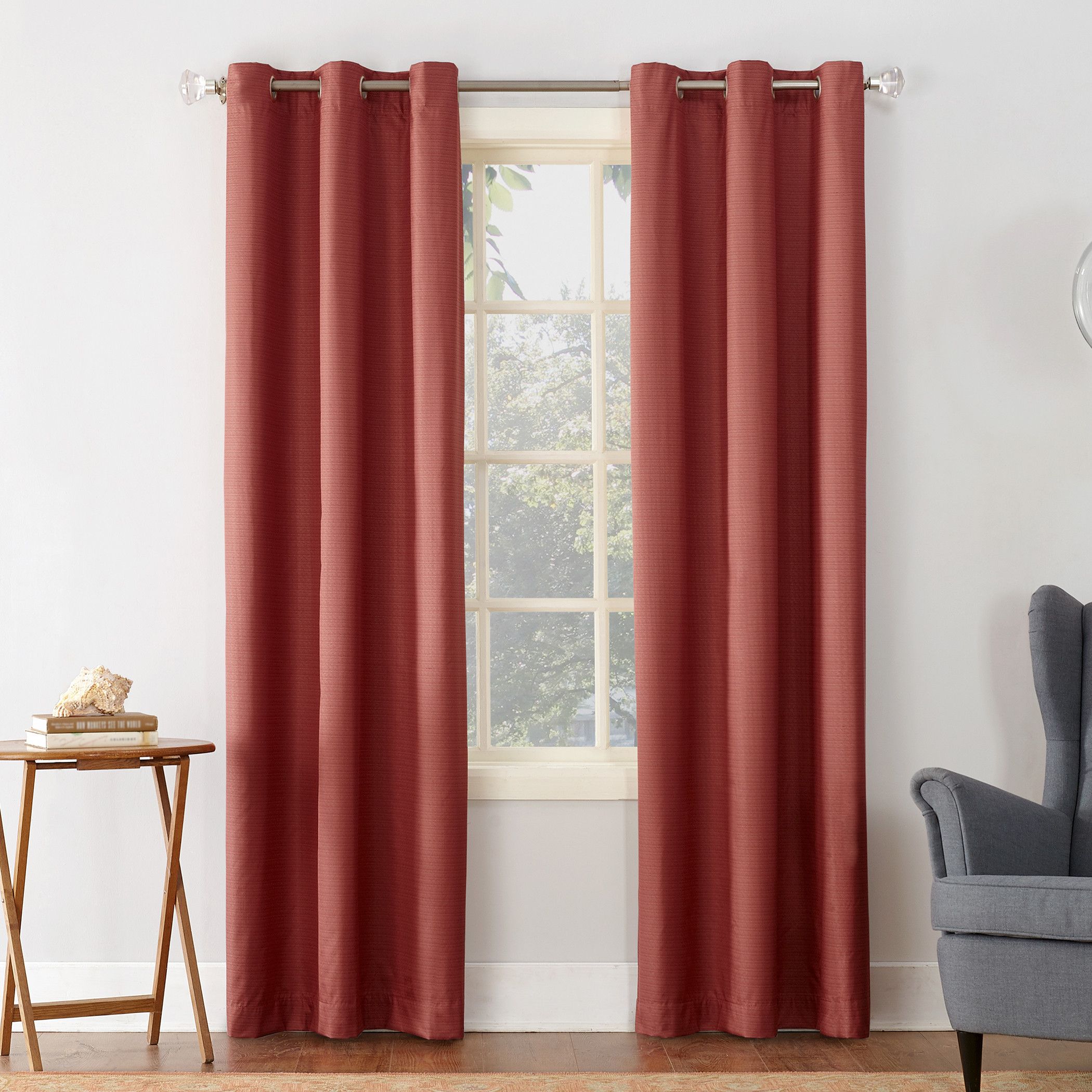 Sun Zero Cooper Textured Thermal Lined Room Darkening Energy Regarding Geometric Print Textured Thermal Insulated Grommet Curtain Panels (View 10 of 20)