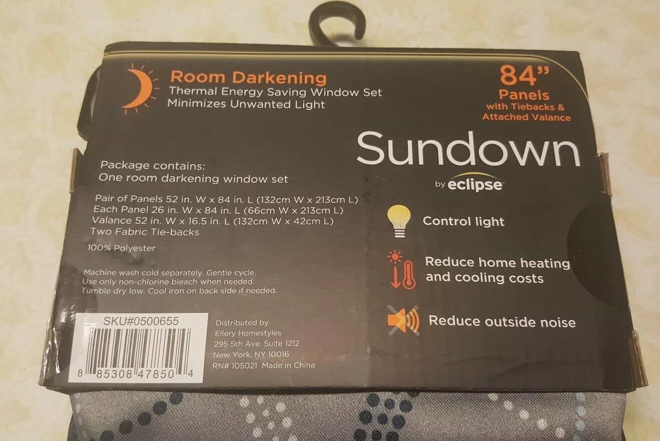 Sundowneclipse Room Darkening Thermal Panel 5 Piece Set Of Curtains  Spirals With Thermaweave Blackout Curtains (View 30 of 30)