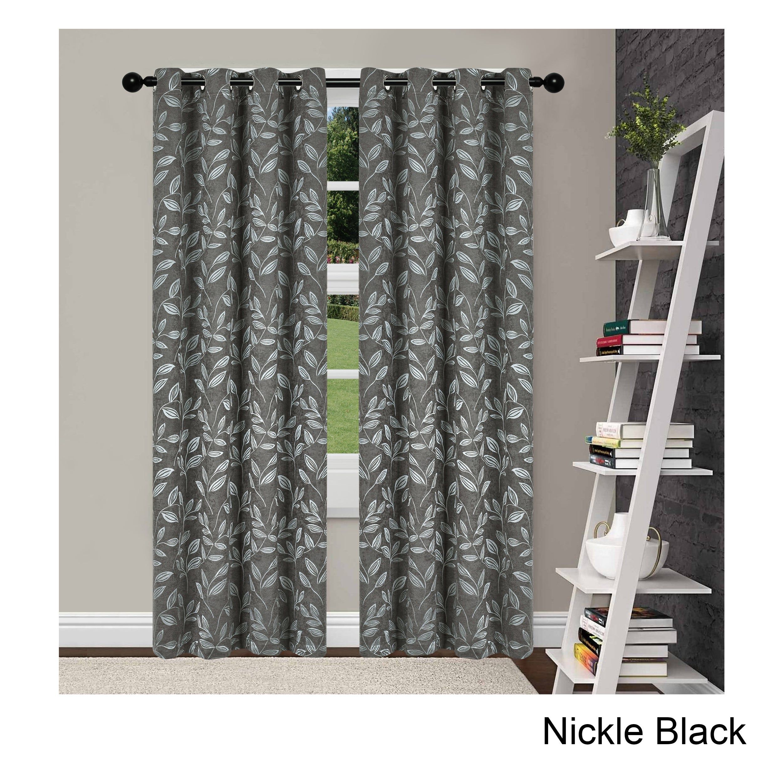 Superior Leaves Insulated Thermal Blackout Grommet Curtain Panel Pair – N/a In Superior Leaves Insulated Thermal Blackout Grommet Curtain Panel Pairs (Photo 3 of 30)