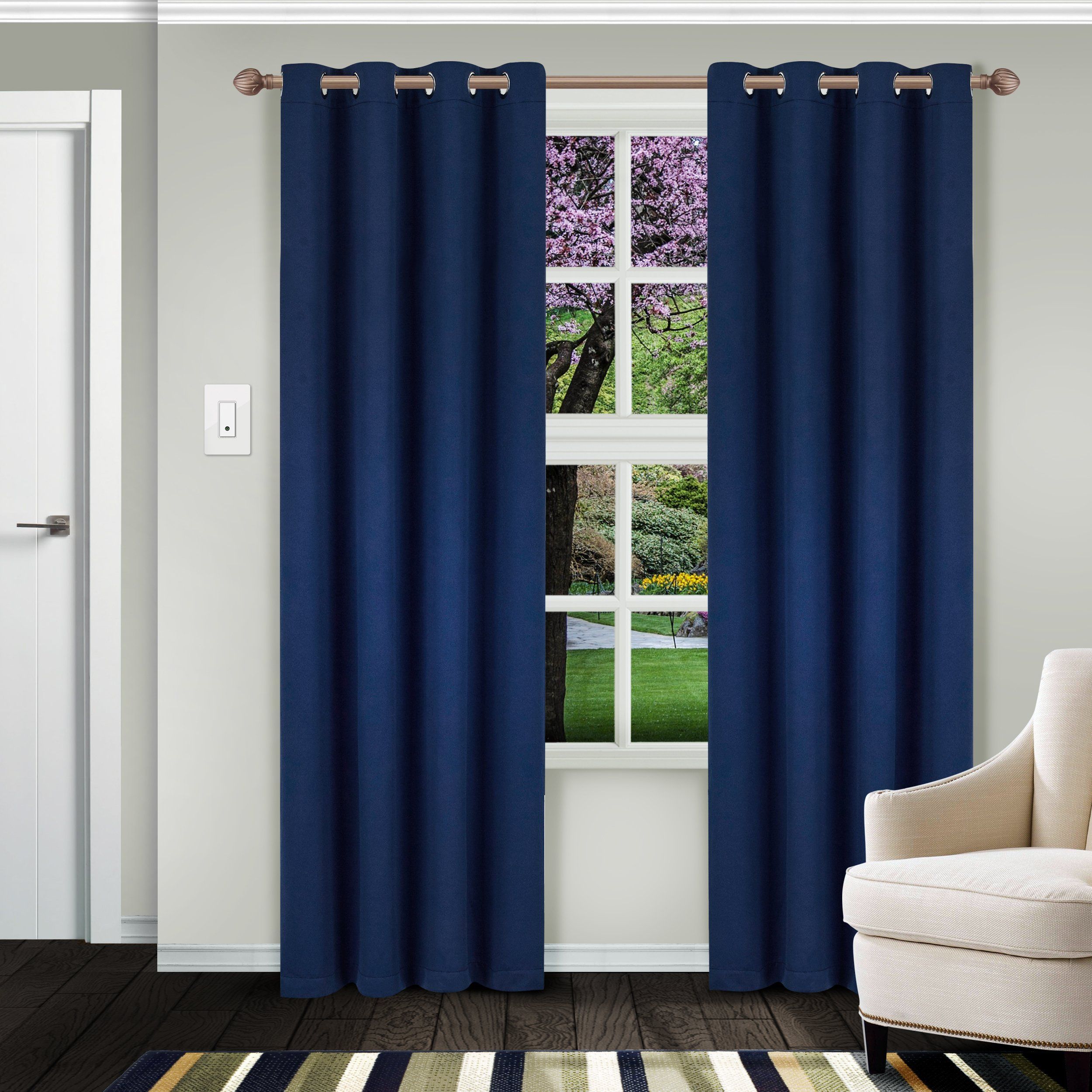 Superior Solid Insulated Thermal Blackout Grommet Curtain With Insulated Thermal Blackout Curtain Panel Pairs (Photo 12 of 20)