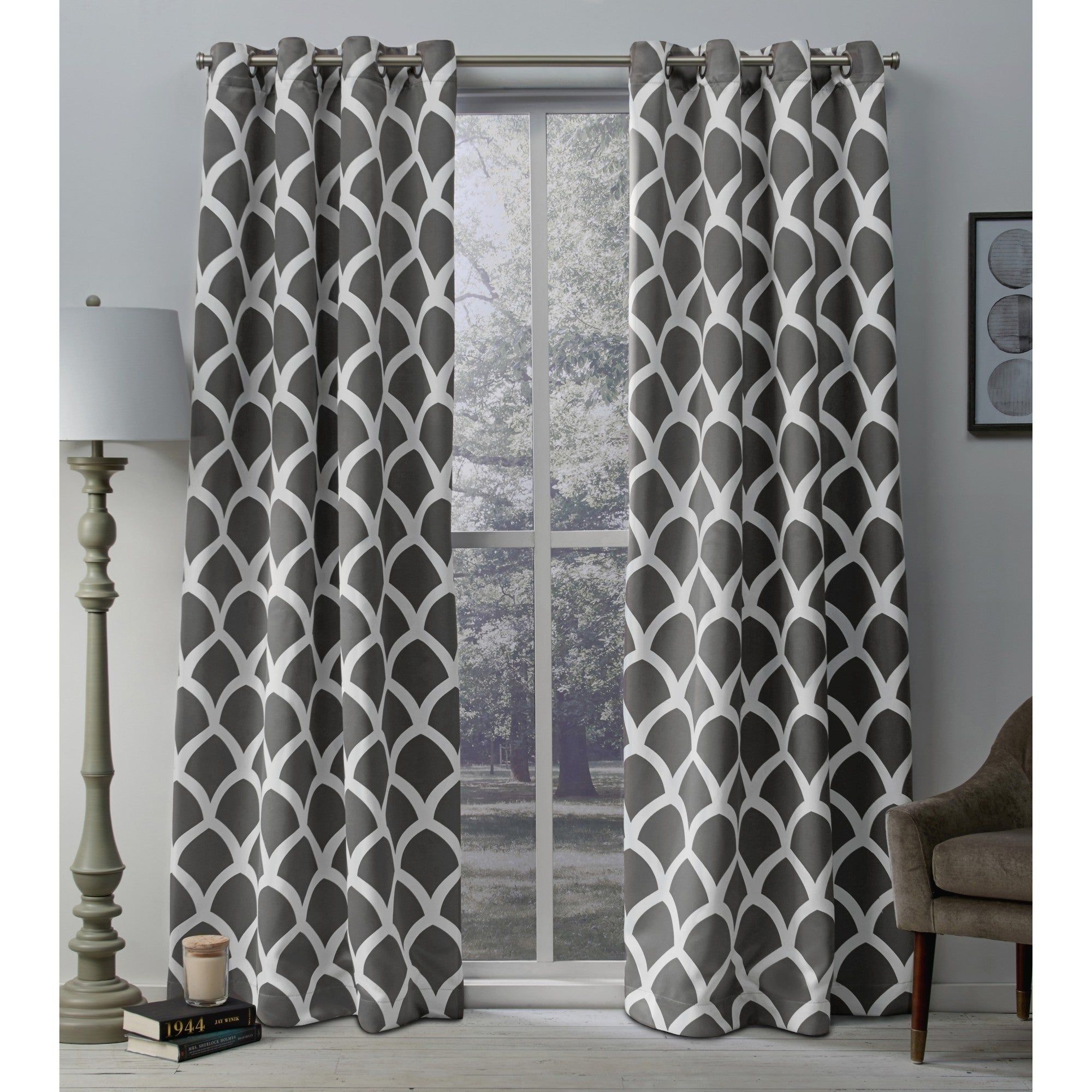 The Curated Nomad Ames Sateen Woven Blackout Grommet Top Curtain Panel Pair Throughout Woven Blackout Grommet Top Curtain Panel Pairs (View 2 of 30)