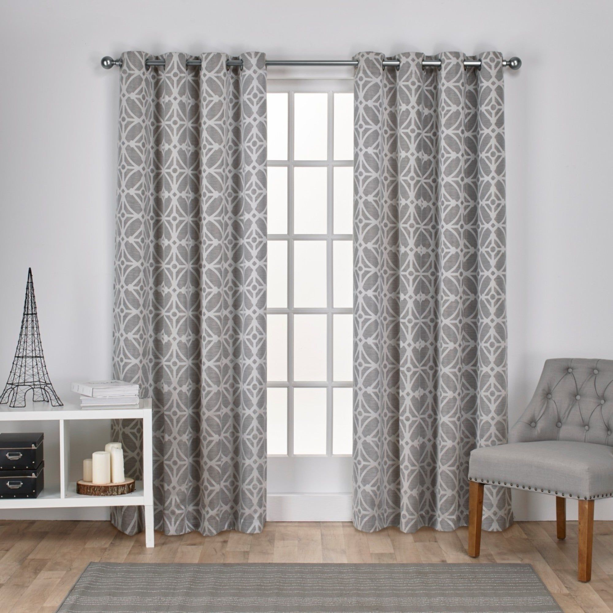 The Curated Nomad Market St Jacquard Grommet Top Curtain Panel Pair With The Curated Nomad Duane Blackout Curtain Panel Pairs (View 25 of 30)