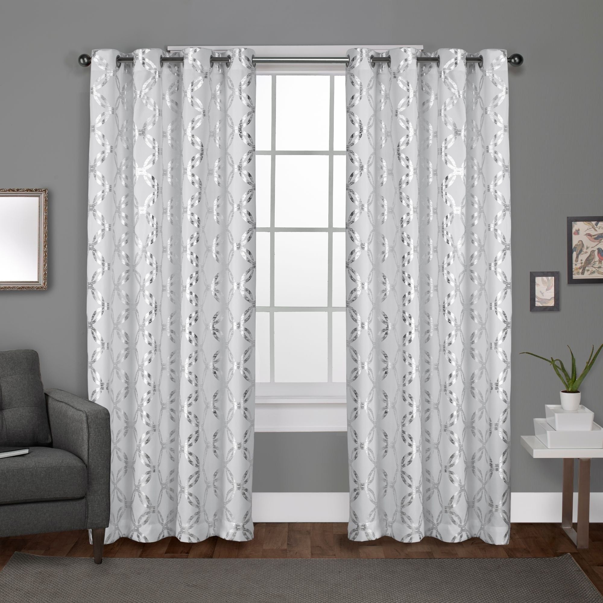 The Curated Nomad Sloat Metallic Geometric Grommet Top Curtain Panel Pair With Regard To The Curated Nomad Duane Blackout Curtain Panel Pairs (View 26 of 30)