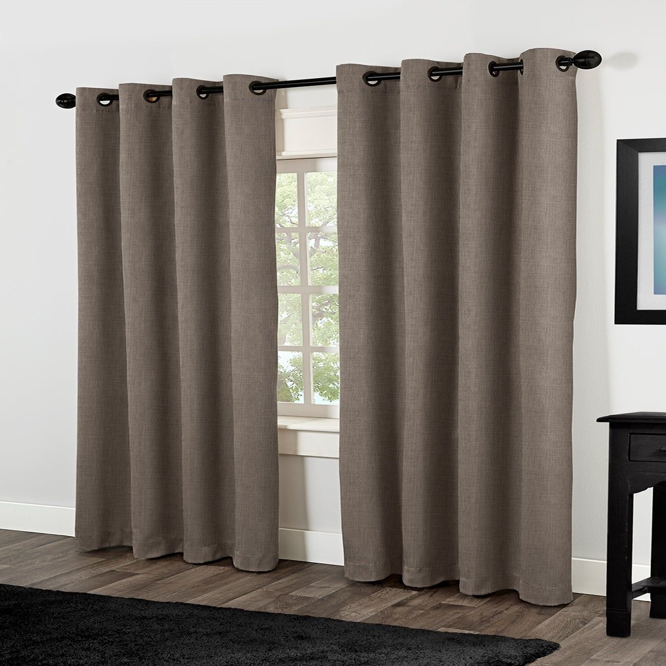 The Gray Barn Dreamweaver Textured Grommet Top Curtain Panel Pair Intended For The Gray Barn Gila Curtain Panel Pairs (View 17 of 30)