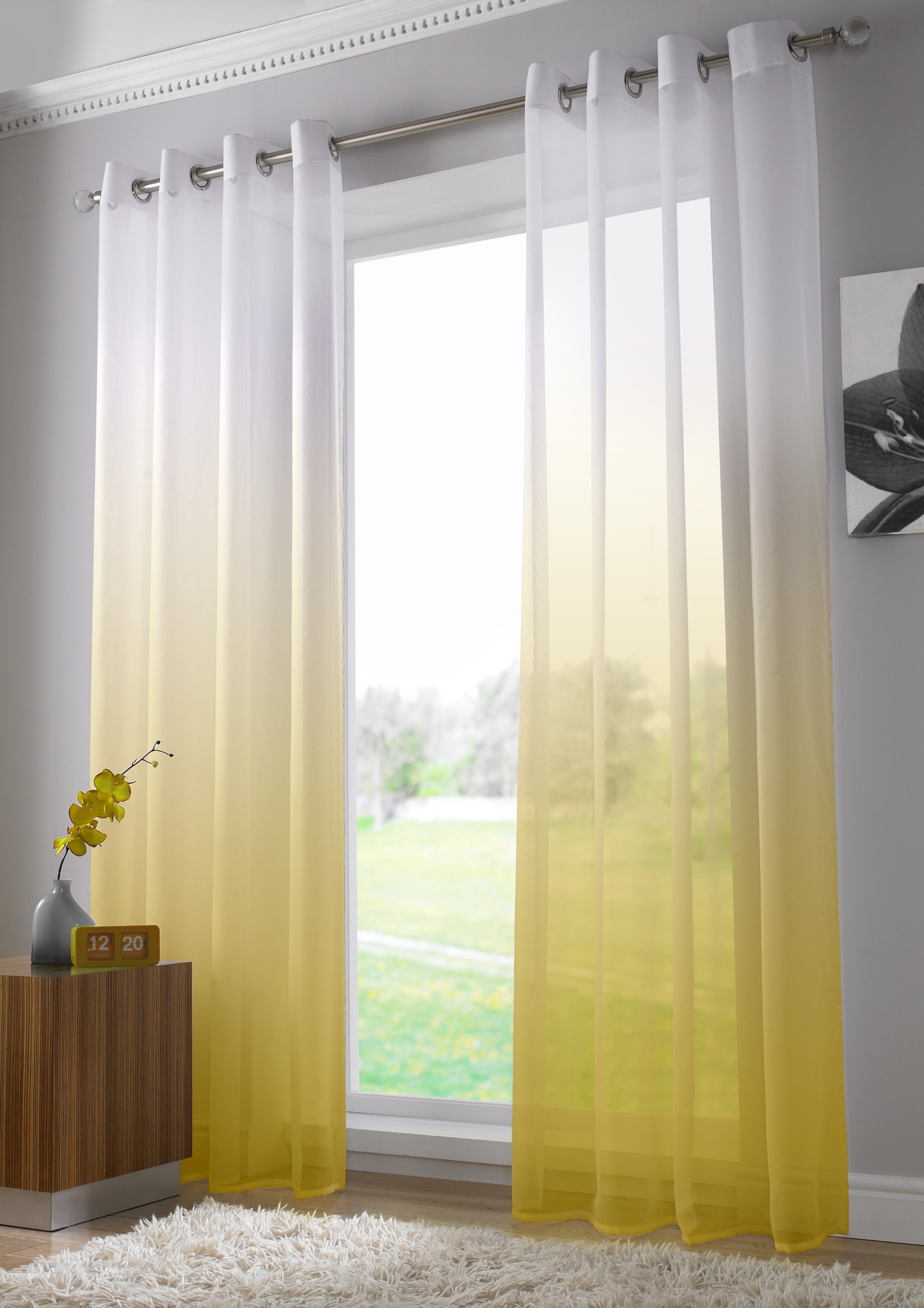 This Modern And Bright Voile Panel Features A Two Tone Intended For Arm And Hammer Curtains Fresh Odor Neutralizing Single Curtain Panels (Photo 19 of 20)
