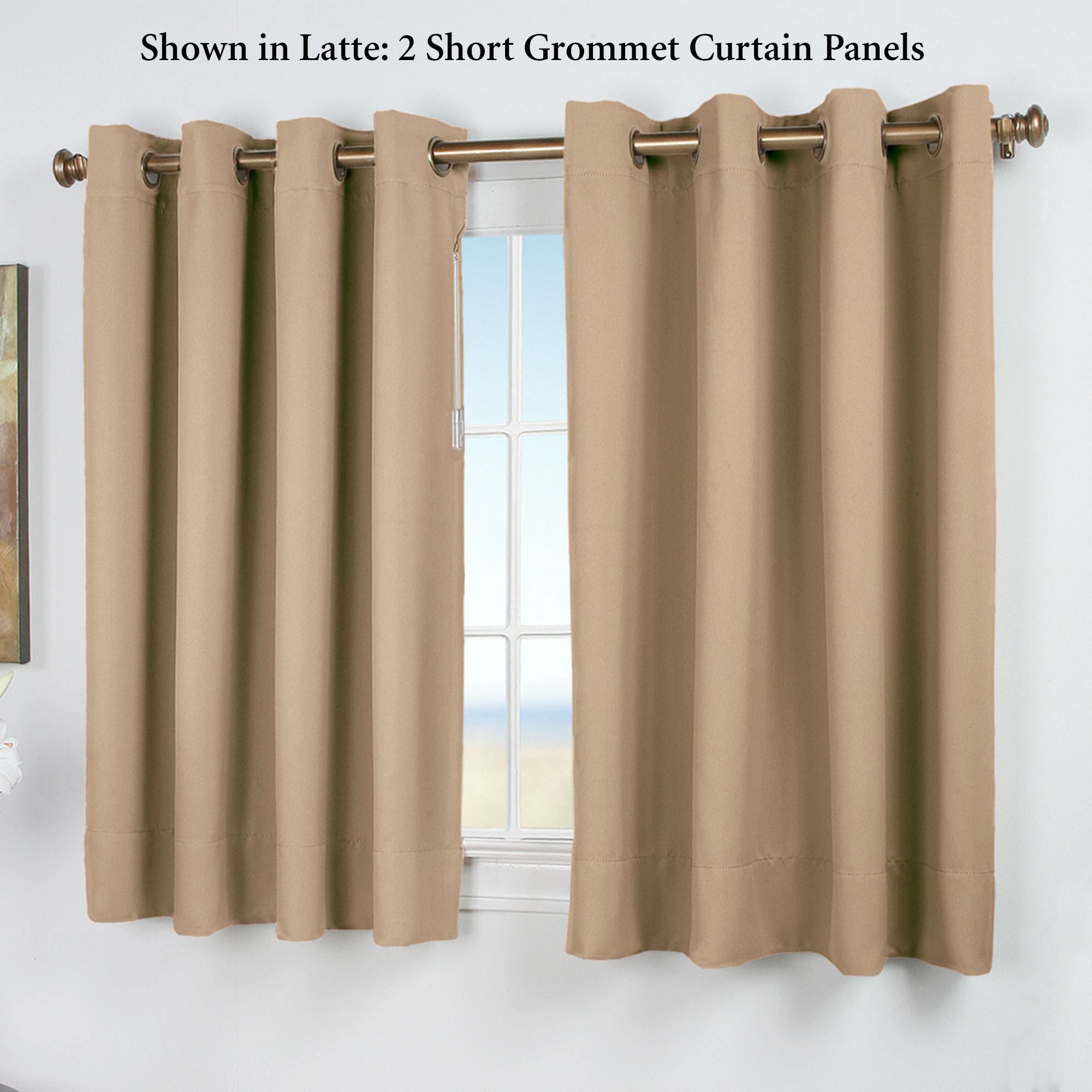 Ultimate Blackout Short Grommet Curtain Panel Within Ultimate Blackout Short Length Grommet Curtain Panels (View 4 of 30)