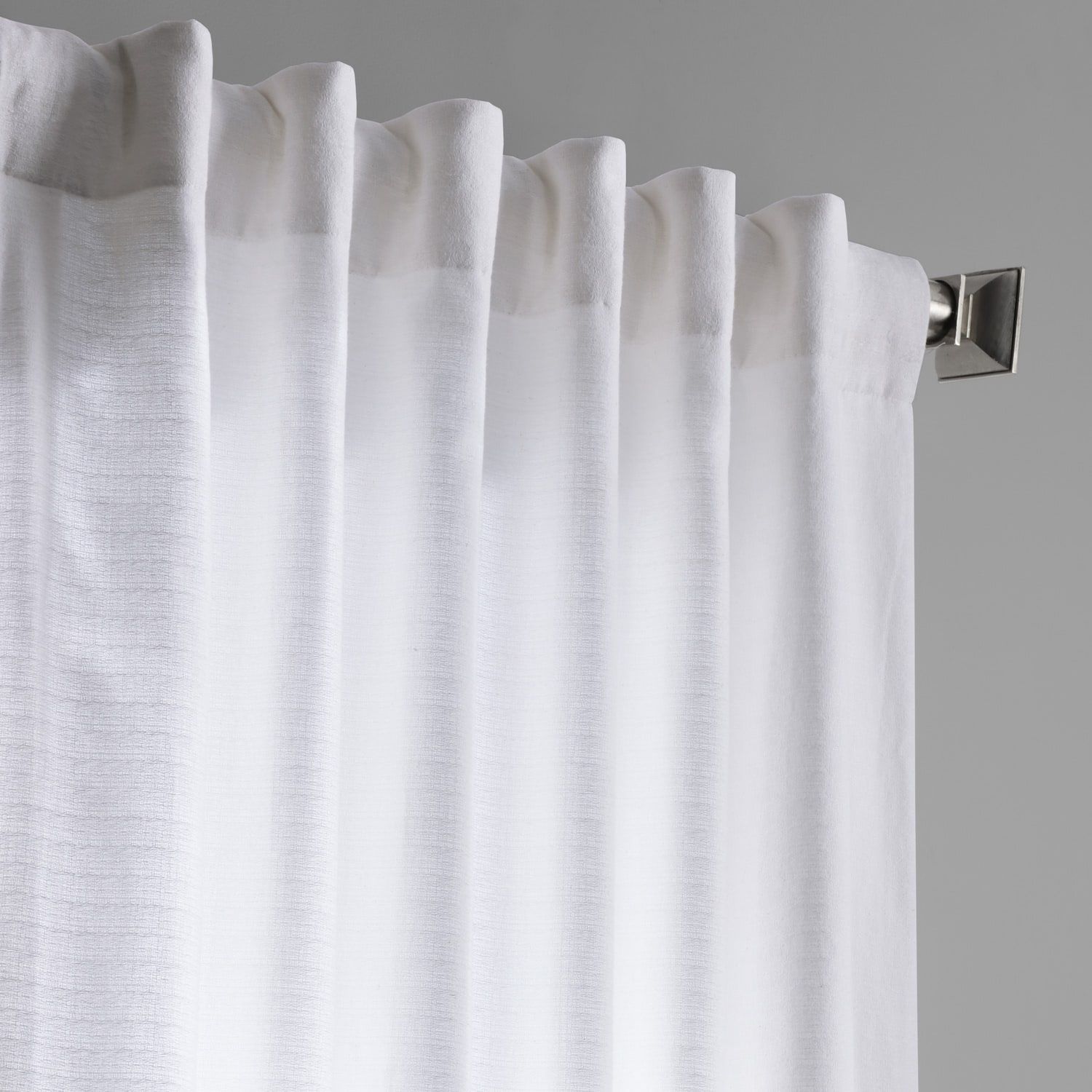 Ultra White Bark Weave Solid Cotton Curtain Pertaining To Bark Weave Solid Cotton Curtains (View 11 of 20)