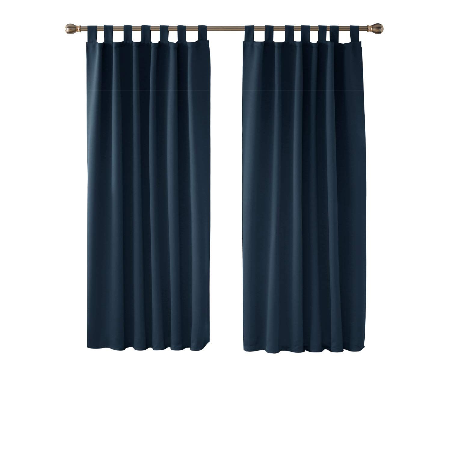 Urgent Tab Top Curtains Deconovo Soft Solid Thermal For Thermal Woven Blackout Grommet Top Curtain Panel Pairs (Photo 25 of 30)