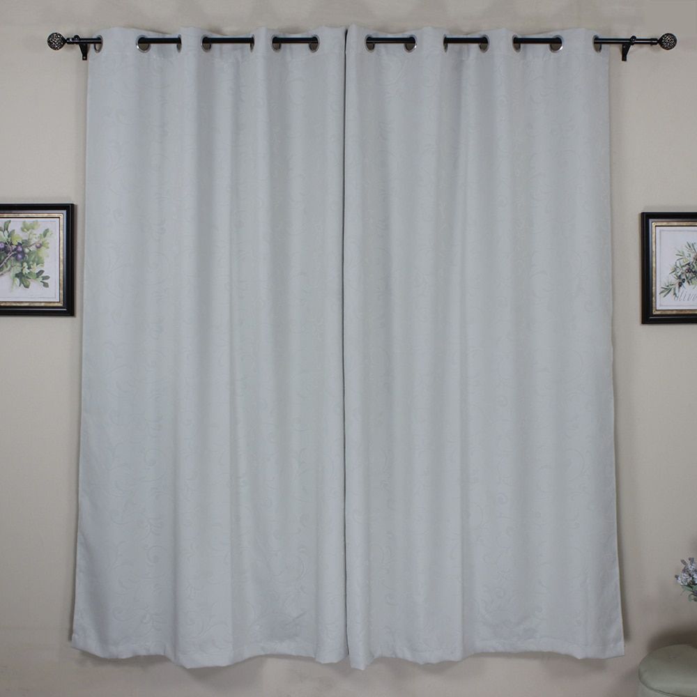 Us $20.24 |single Panel Ivory Stylized Scroll Embossed Darkening Curtain  Grommet Weave Window Drape Thermal Insulated Cortinas Gasa In Curtains From Pertaining To Embossed Thermal Weaved Blackout Grommet Drapery Curtains (Photo 15 of 20)