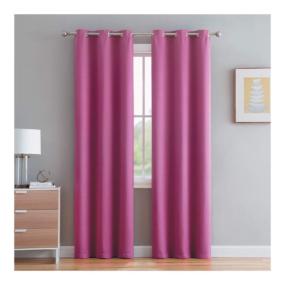 Vcny Home Mckenzie Twill Blackout Grommet Curtain Panel Intended For Riley Kids Bedroom Blackout Grommet Curtain Panels (View 9 of 20)