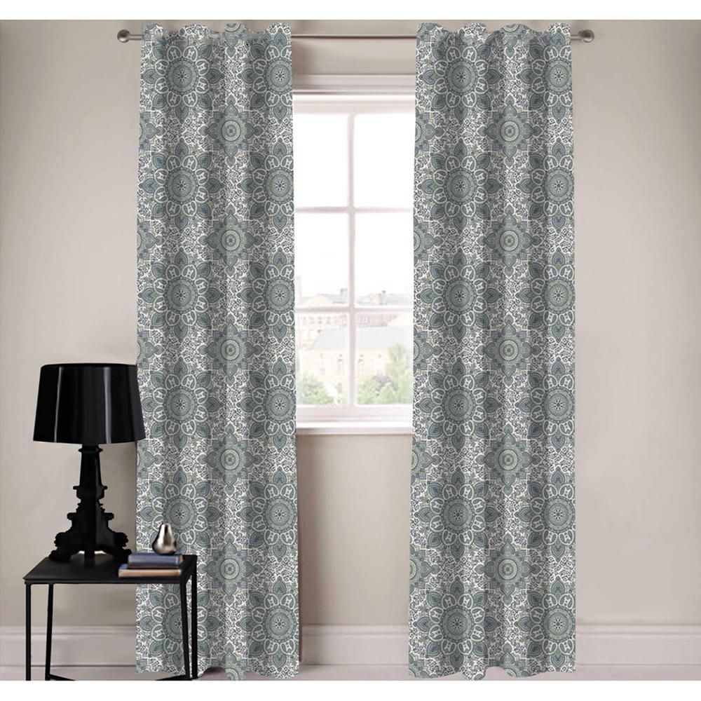White Paisley Curtains – Home Ideas Regarding Lambrequin Boho Paisley Cotton Curtain Panels (View 7 of 20)
