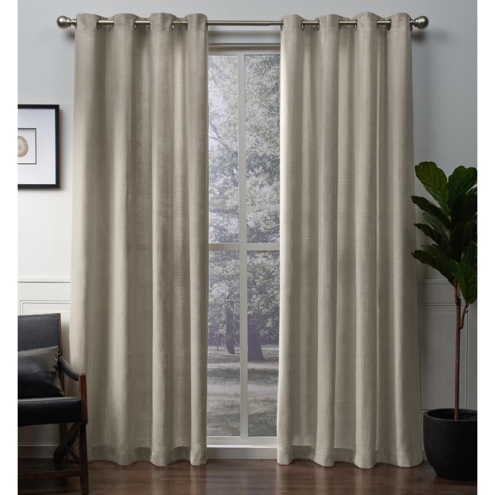 Winfield 54 In. W X 84 In. L Metallic Sheen Grommet Top Curtain Panel In  Gold (2 Panels) With Baroque Linen Grommet Top Curtain Panel Pairs (Photo 12 of 20)