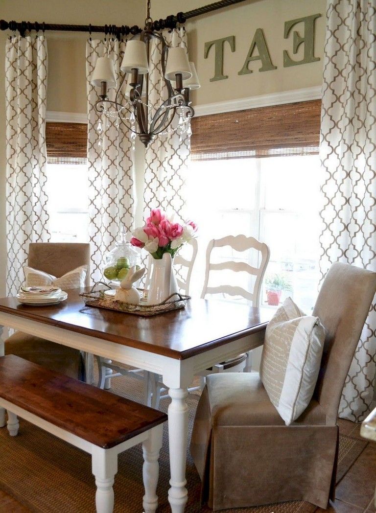 70 Beautiful Farmhouse Kitchen Curtains Decor Ideas For Rustic Kitchen Curtains (View 16 of 20)