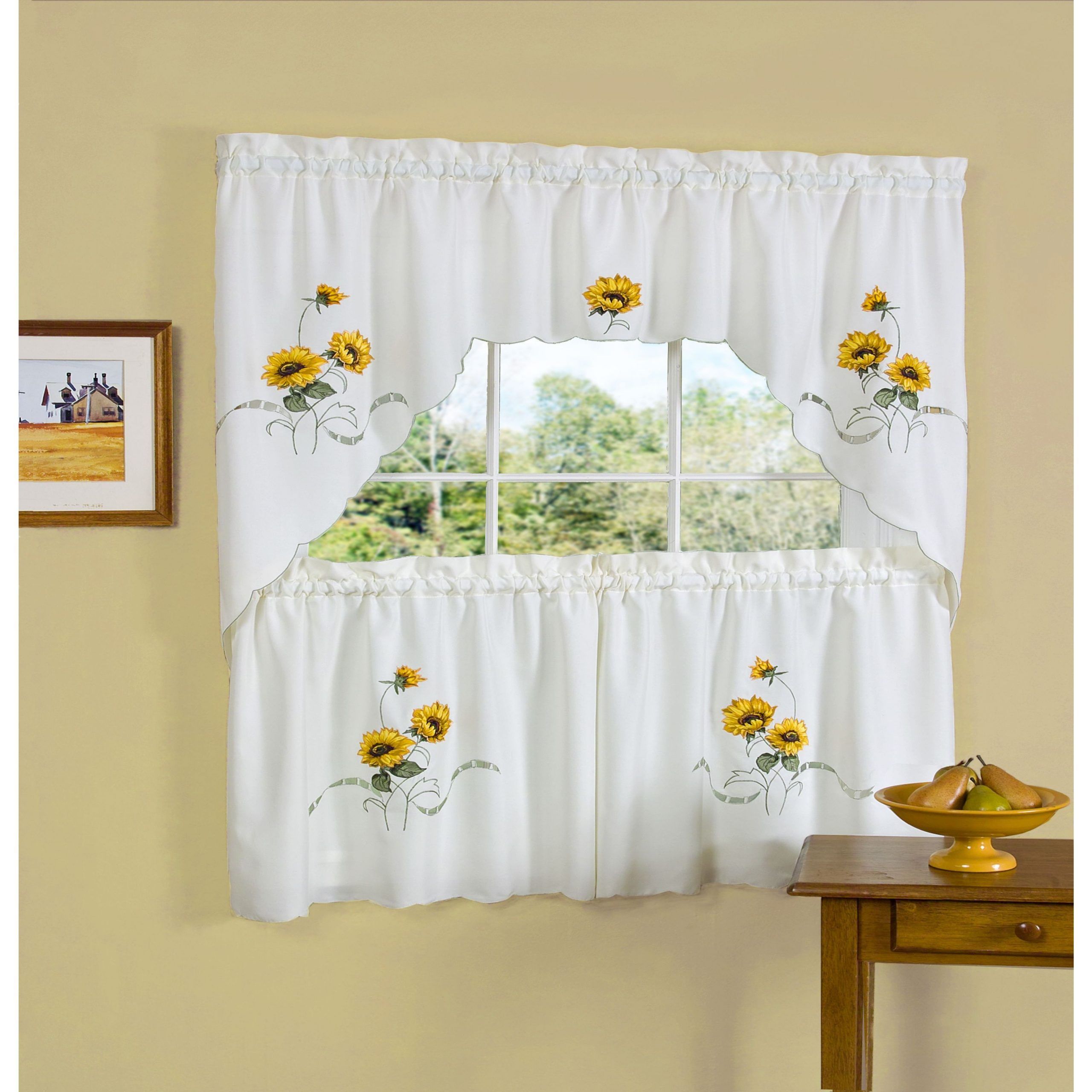 Achim Home Furnishings Lemon Drop Tier And Valance Window For Lemon Drop Tier And Valance Window Curtain Sets (View 2 of 20)