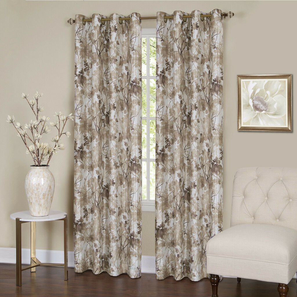 Achim Tranquil Lined Grommet Curtain Panel For Tranquility Curtain Tier Pairs (View 9 of 20)
