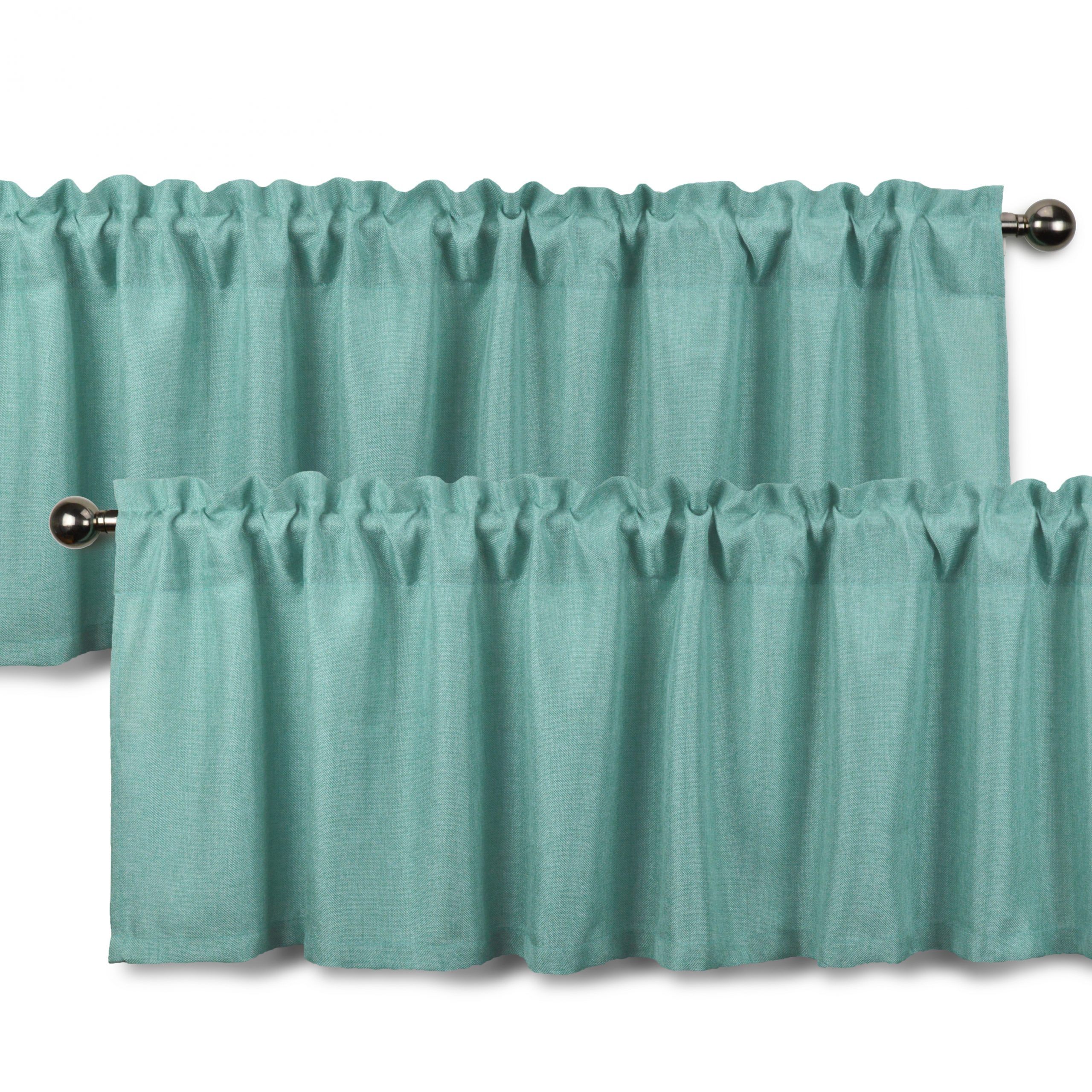 Aiking Home Rod Pocket Faux Linen Textured Semi Sheer Window In Semi Sheer Rod Pocket Kitchen Curtain Valance And Tiers Sets (View 15 of 20)