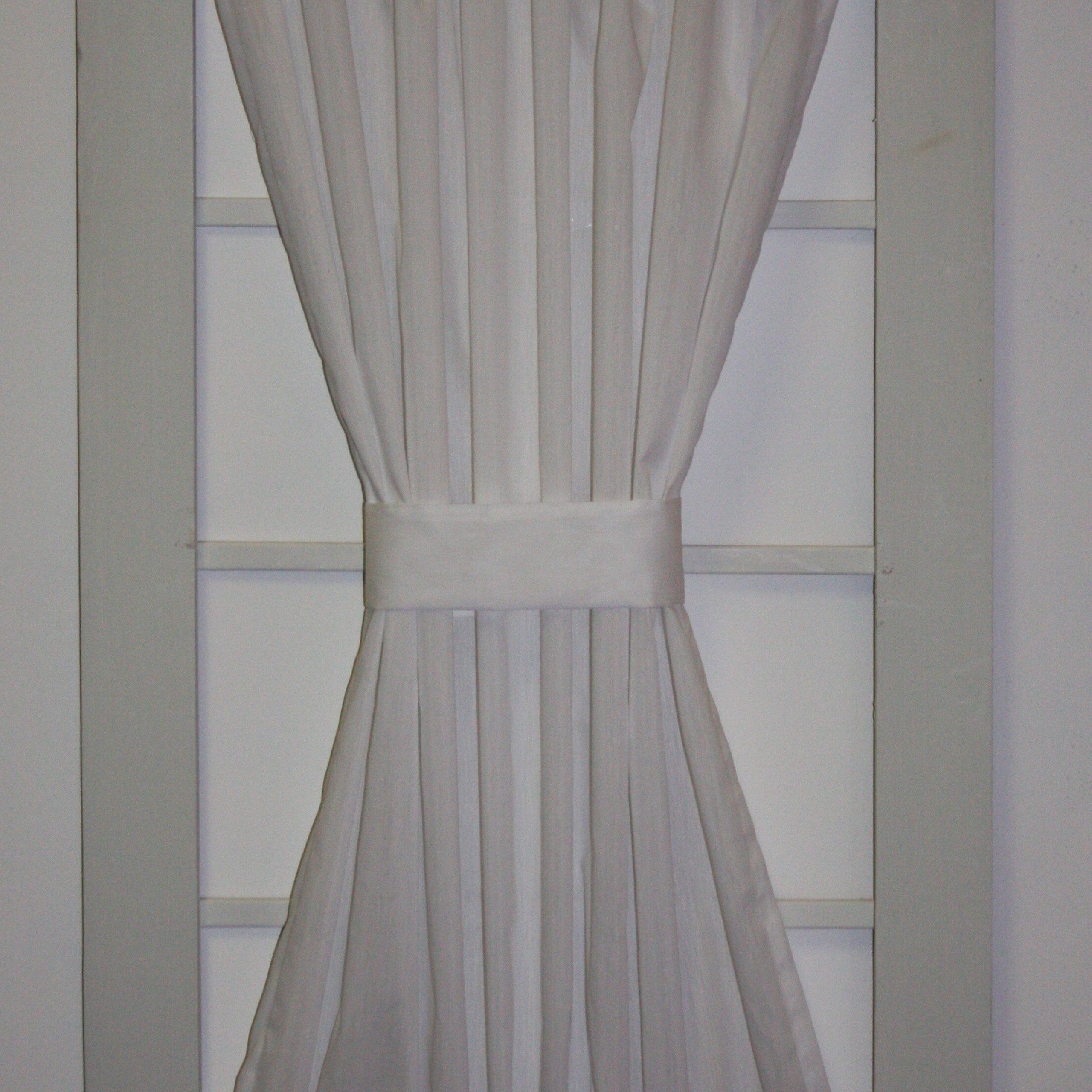 August Grove Howerton Solid Door Panel Curtain Pertaining To White Micro Striped Semi Sheer Window Curtain Pieces (Photo 15 of 20)
