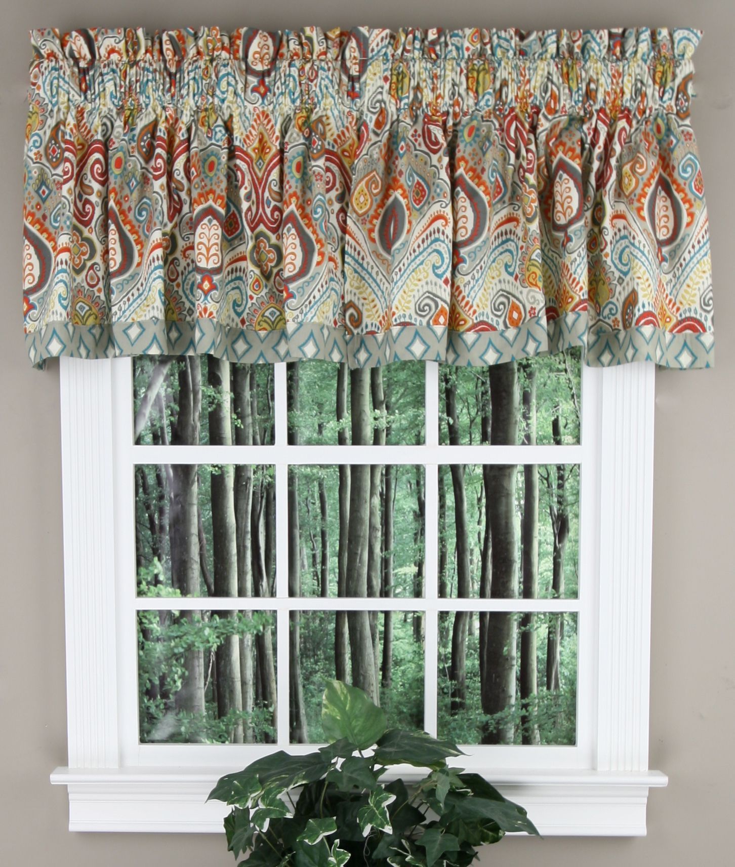 Boho Passage Valancewaverly Is Fully Lined And Features Pertaining To Waverly Felicite Curtain Tiers (View 14 of 20)