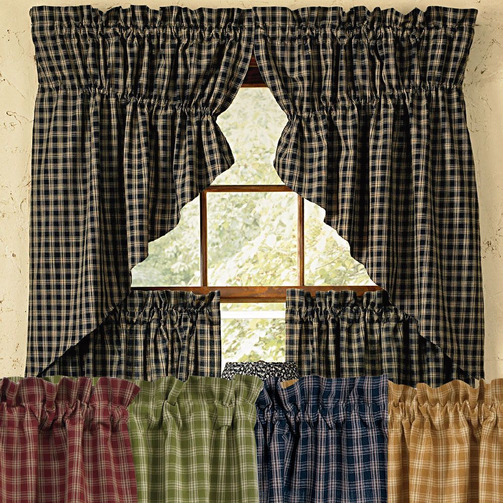 Burgundy Check Scalloped Swags | Curtains In 2019 Regarding Check Scalloped Swag Sets (View 17 of 20)
