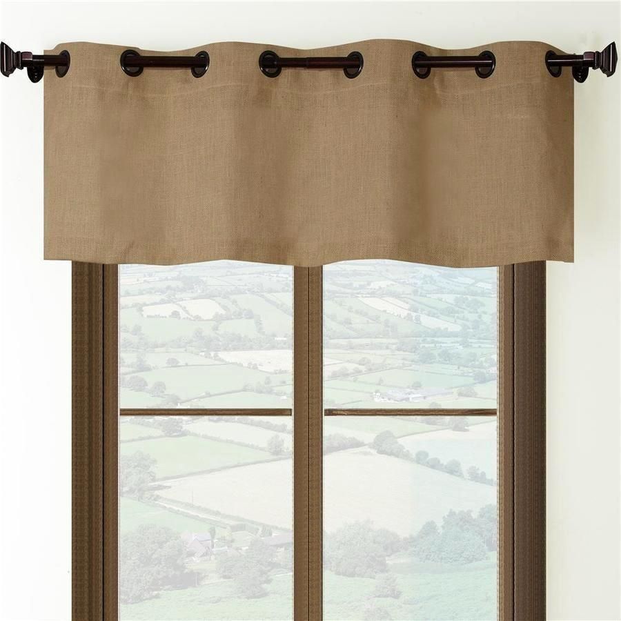 Burlap Curtains With Grommets – Proslimelt.live In Rod Pocket Cotton Striped Lace Cotton Burlap Kitchen Curtains (Photo 17 of 20)