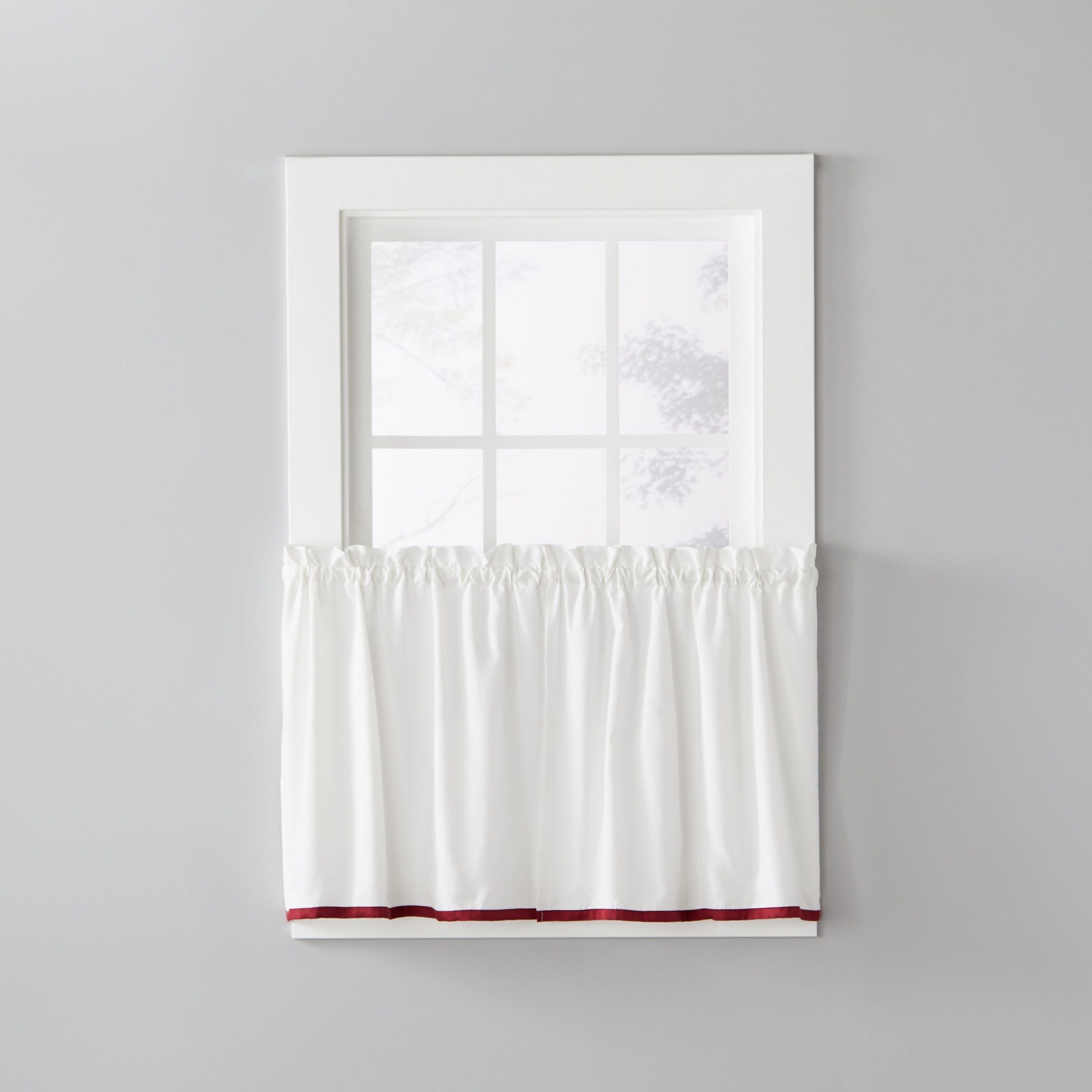 Buy Red Curtain Tiers Online At Overstock | Our Best Window In Flinders Forge 30 Inch Tiers In Garnet (View 9 of 20)