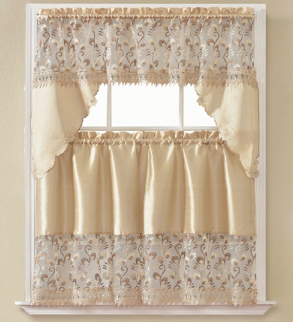 Carpenter 60" Kitchen Curtain With Regard To Lemon Drop Tier And Valance Window Curtain Sets (View 17 of 20)