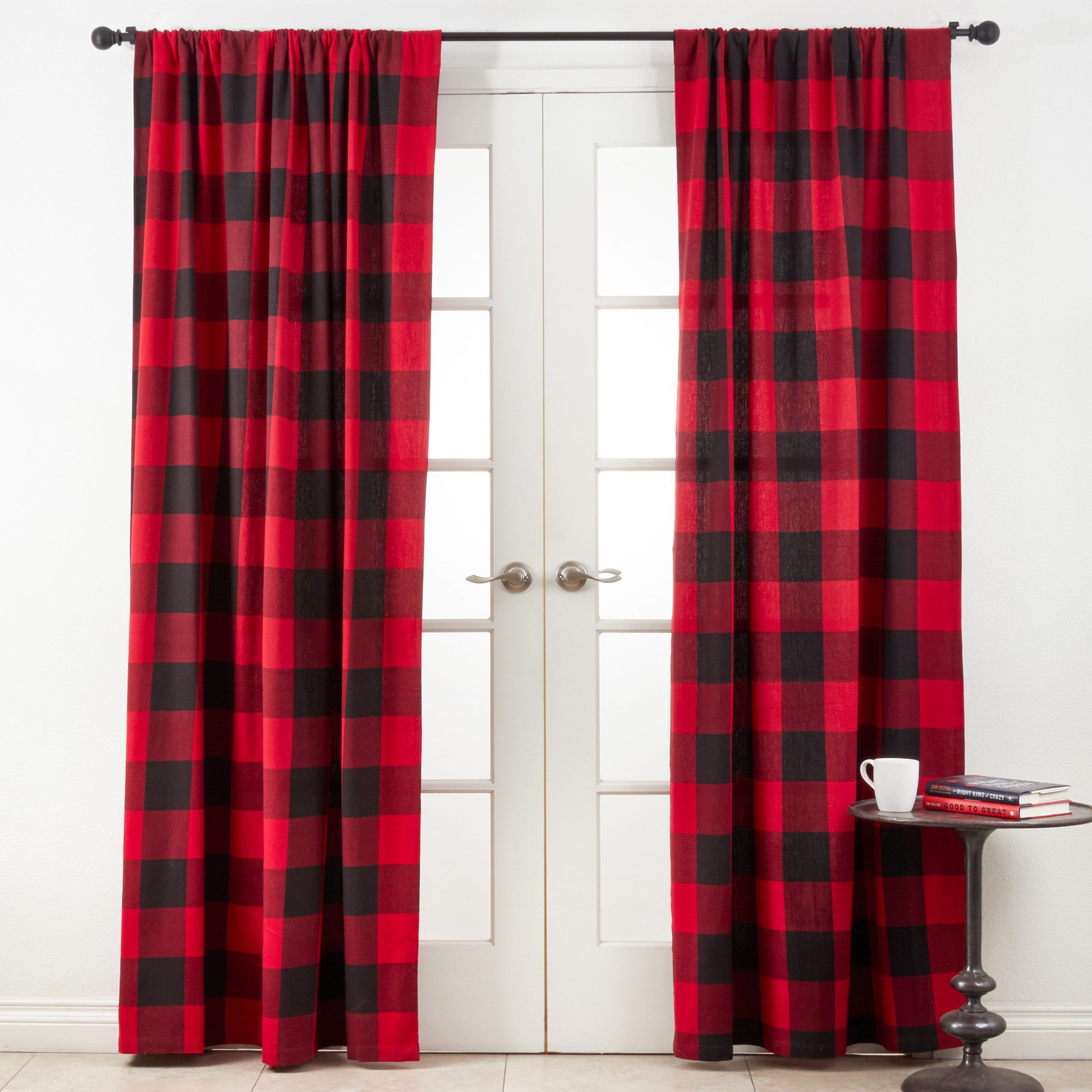 Celinda Plaid Room Darkening Single Curtain Panel Throughout Burgundy Cotton Blend Classic Checkered Decorative Window Curtains (View 17 of 20)