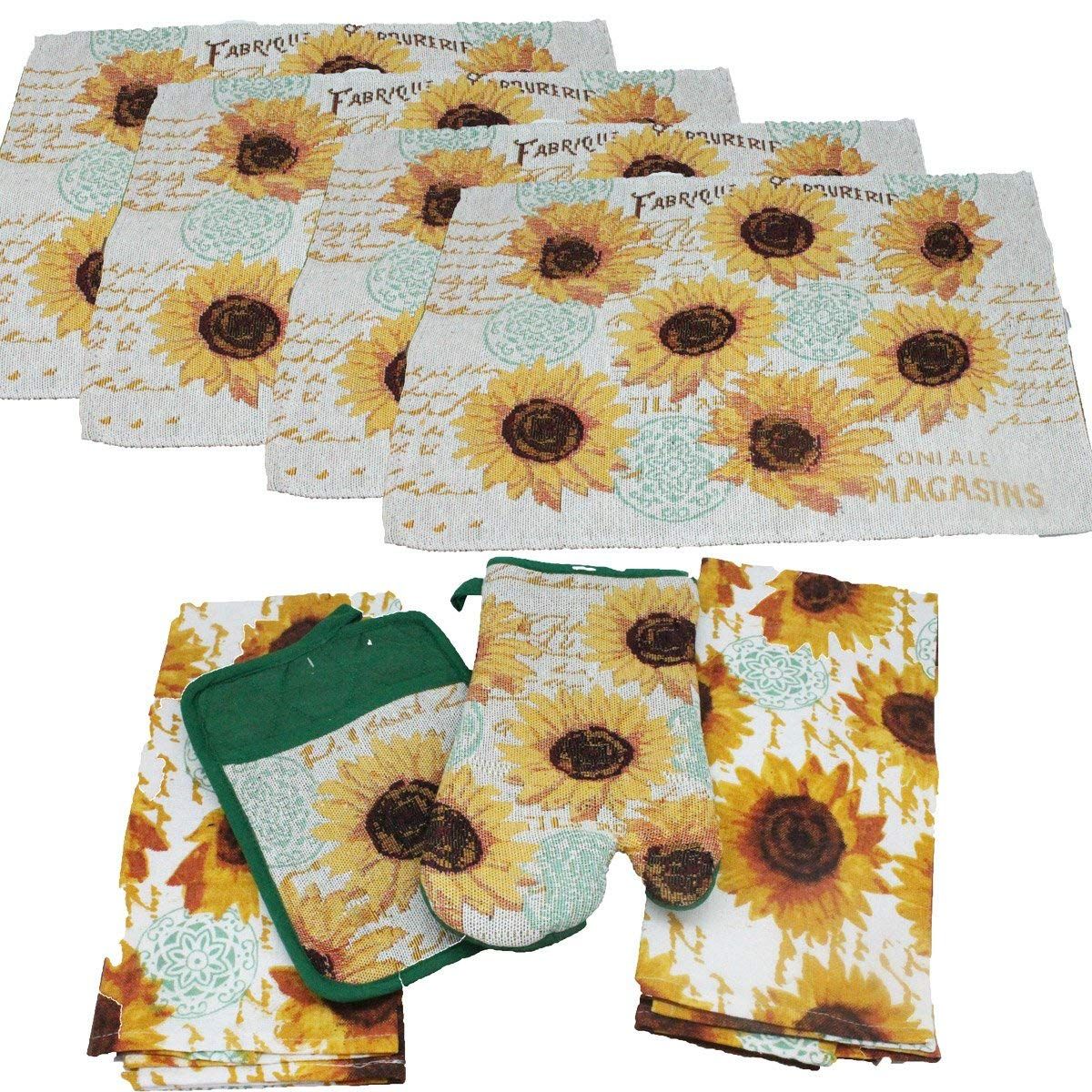 Cheap Kitchen Sunflower, Find Kitchen Sunflower Deals On Intended For Window Curtains Sets With Colorful Marketplace Vegetable And Sunflower Print (Photo 18 of 20)