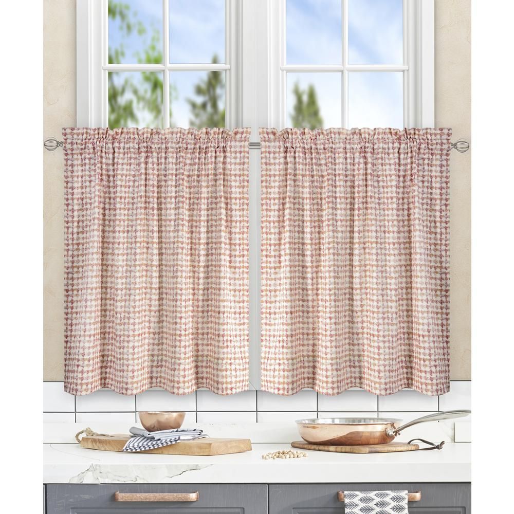 Davins Clay Cotton Twill Tailored Tier Curtain – 56 In (View 11 of 20)
