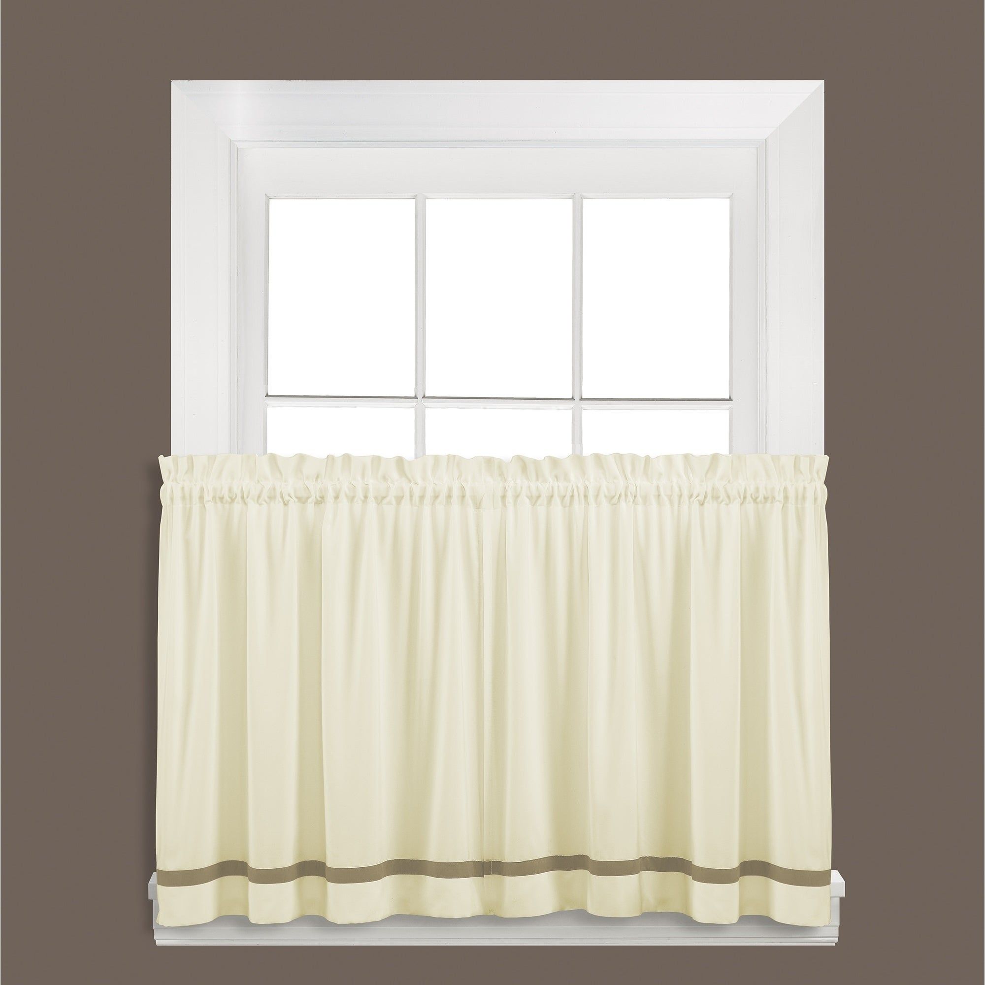 Details About Skl Home Kate 36 Inch Tier Pair In Natural Natural For Waverly Felicite Curtain Tiers (View 15 of 20)
