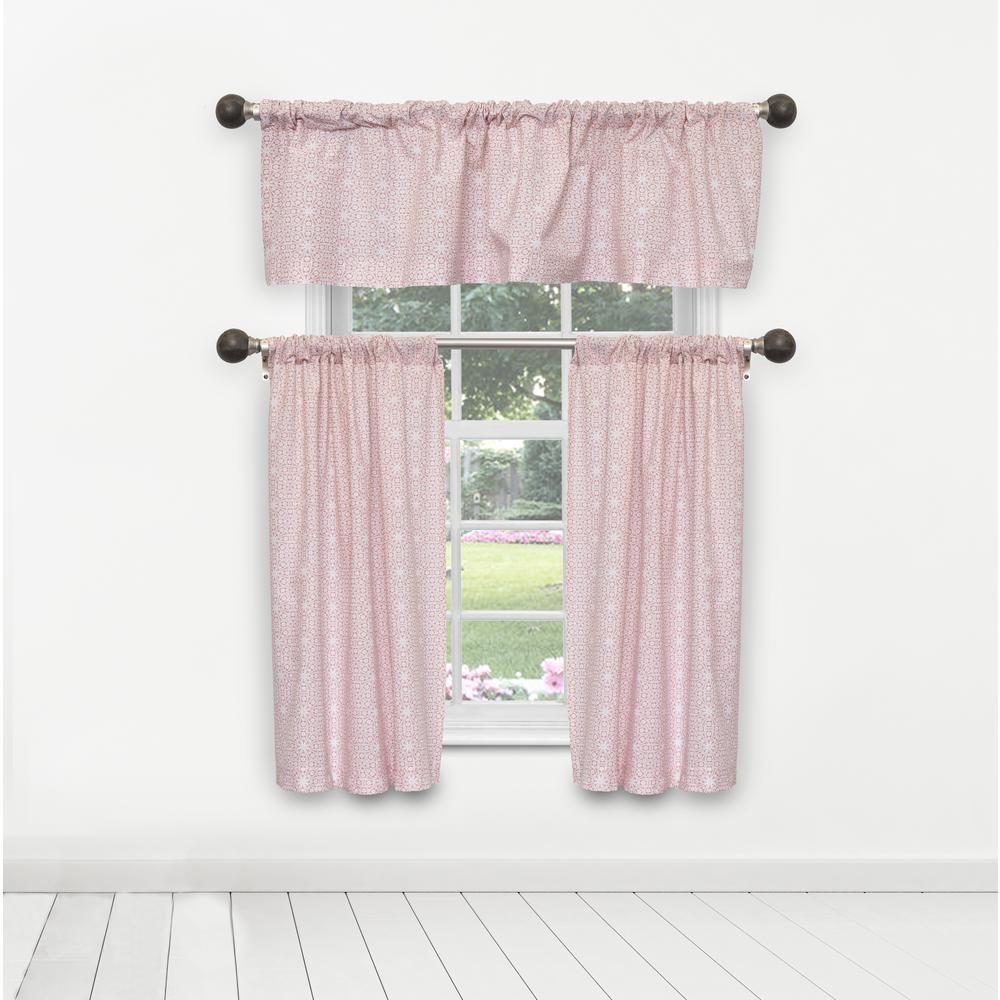 Duck River Liliana Kitchen Valance In Tiers/blush – 15 In. W X 58 In (View 20 of 20)