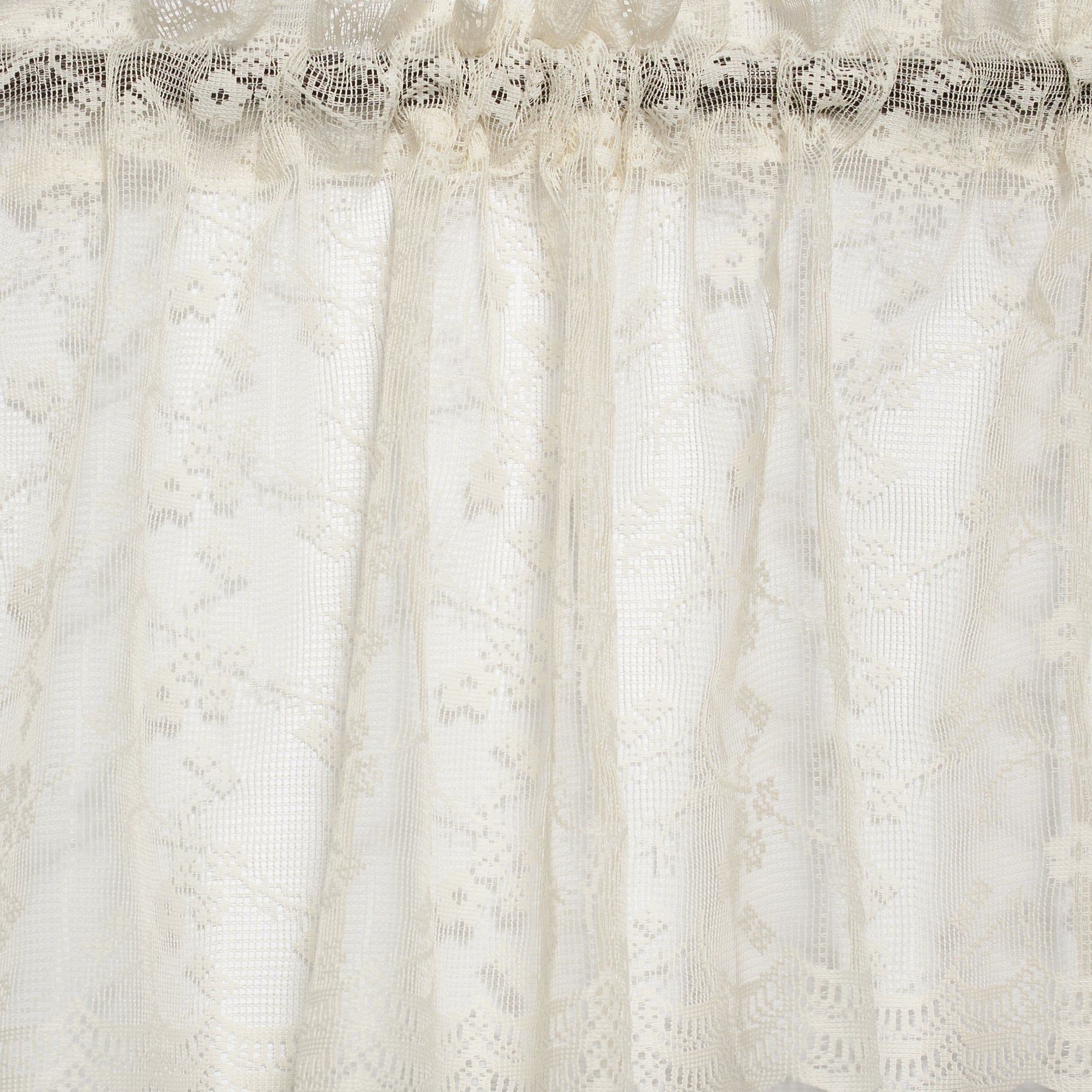 Elegant Ivory Priscilla Lace Kitchen Curtain Pieces  Tier, Swag And Valance  Options In Elegant White Priscilla Lace Kitchen Curtain Pieces (View 3 of 20)