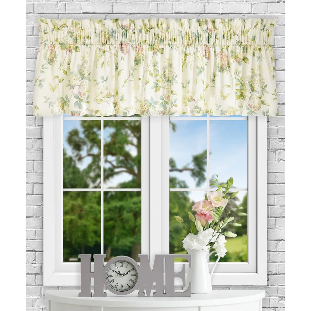 Ellis Curtain Abigail 15 In. L Polyester/cotton Tailored Valance In Multi Intended For Tailored Toppers With Valances (Photo 13 of 20)