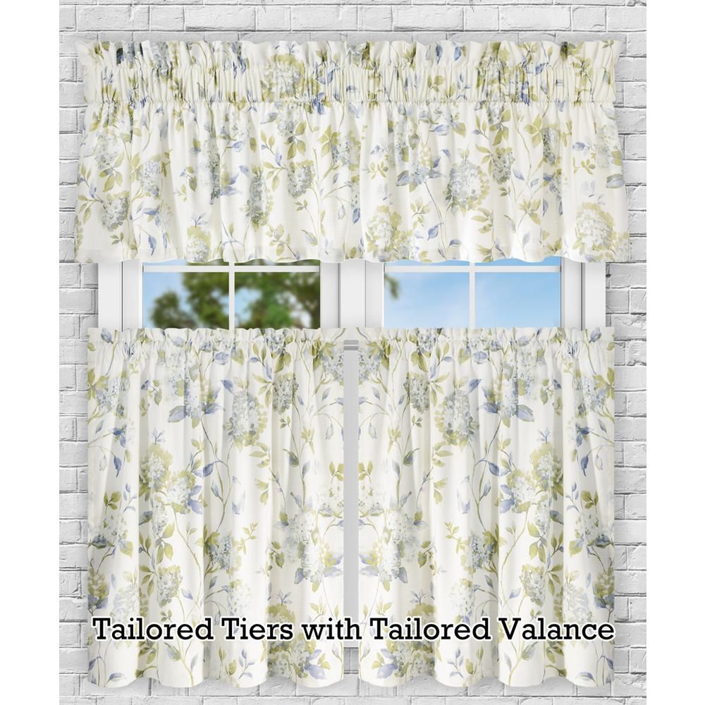 Ellis Curtain Abigail 15 In. L Polyester/cotton Tailored Valance In  Porcelain Inside Tailored Valance And Tier Curtains (Photo 18 of 20)