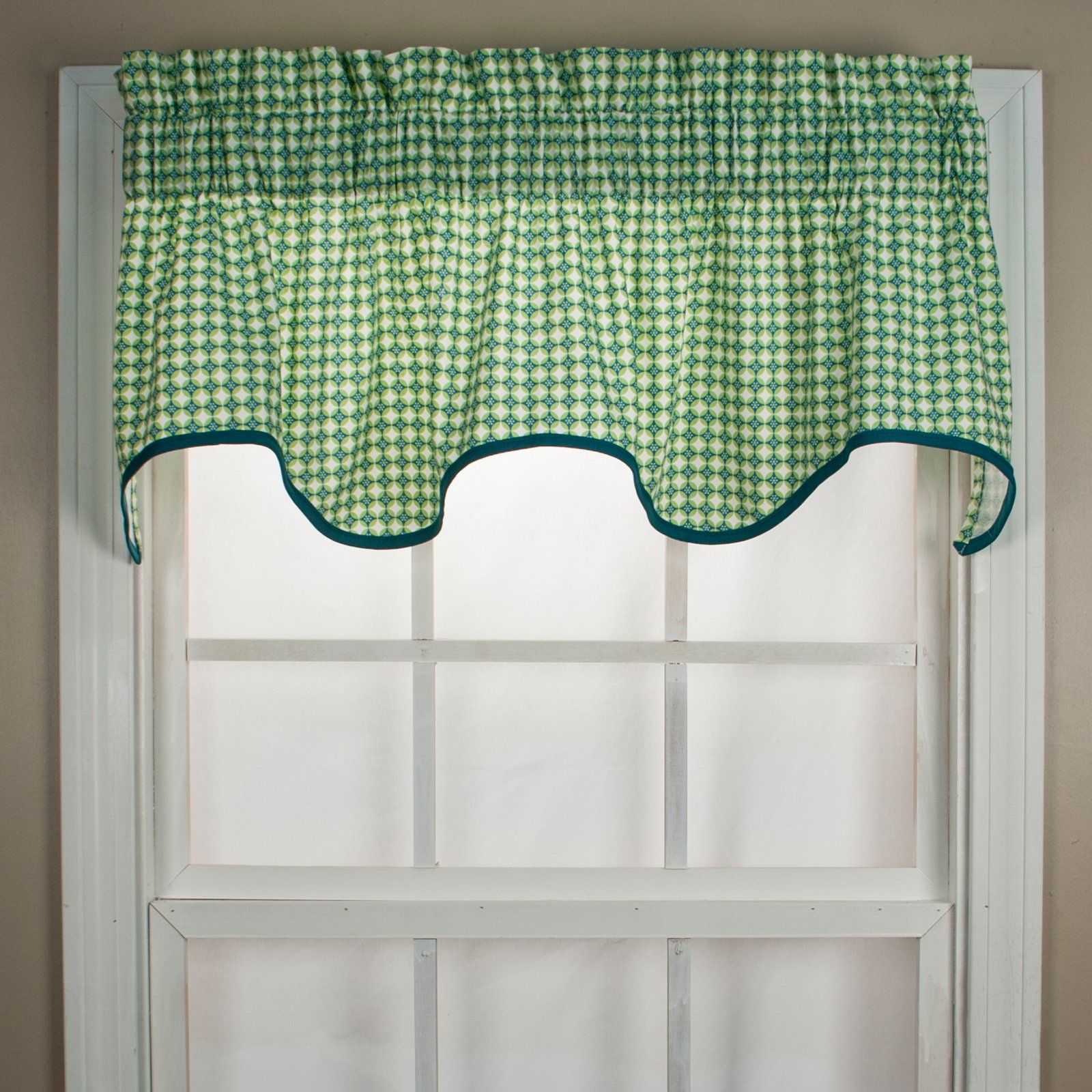 Ellis Curtain Strobe Wave Valance Seaspray In 2019 With Navy Vertical Ruffled Waterfall Valance And Curtain Tiers (Photo 19 of 20)