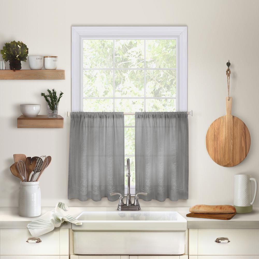 Elrene Cameron Kitchen Tier Set Of 2 With Regard To Wallace Window Kitchen Curtain Tiers (Photo 14 of 20)