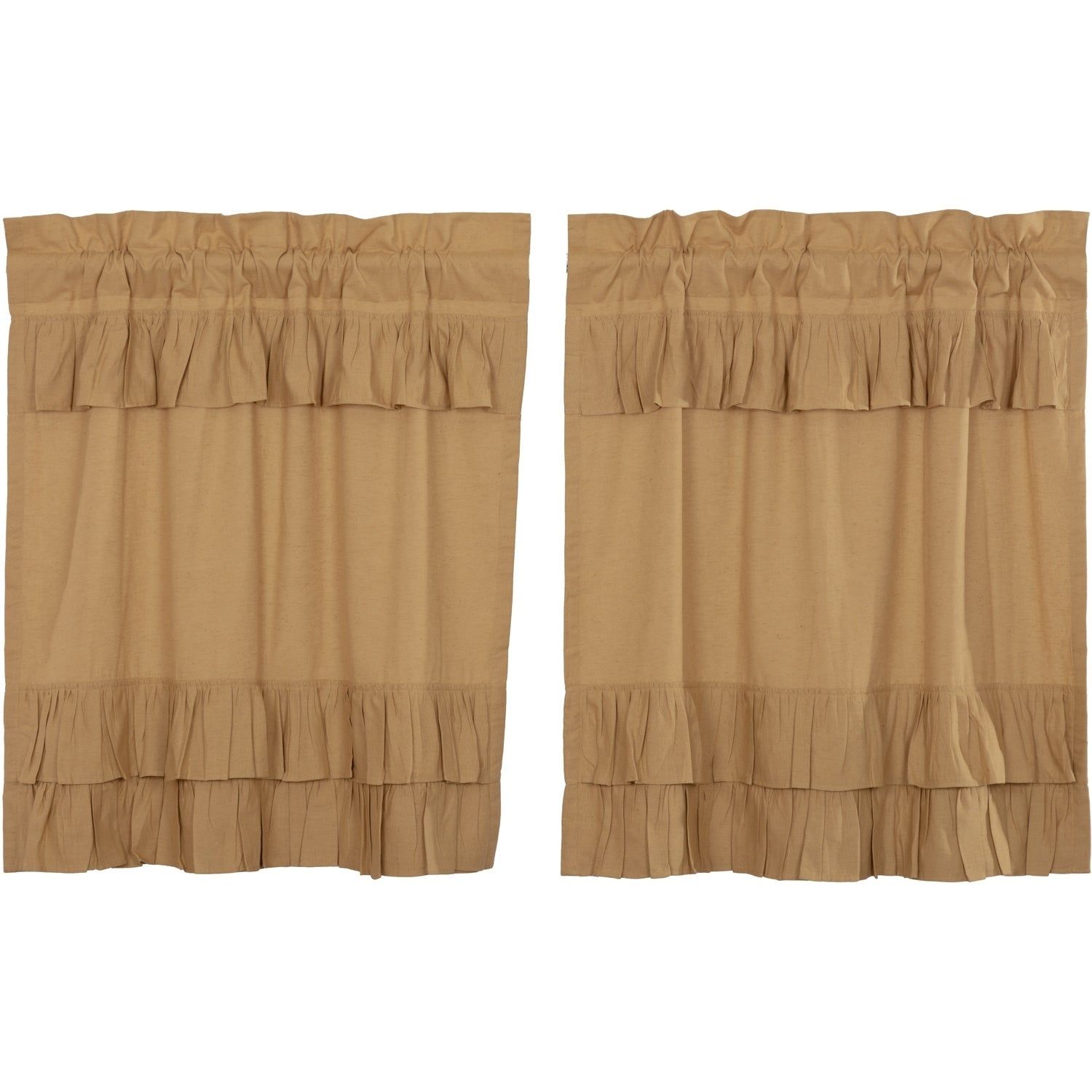 20 Best Rod Pocket Cotton Linen Blend Solid Color Flax Kitchen Curtains