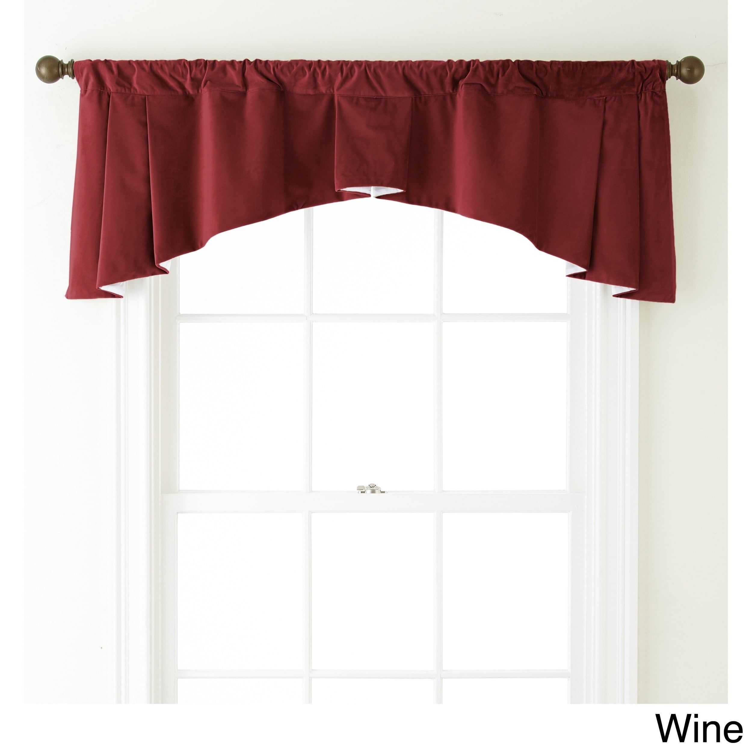 Grand Avenue Remedy 54 X 20 Inch Solid Curtain Valance – 54 X 20 For Flinders Forge 30 Inch Tiers In Garnet (View 8 of 20)