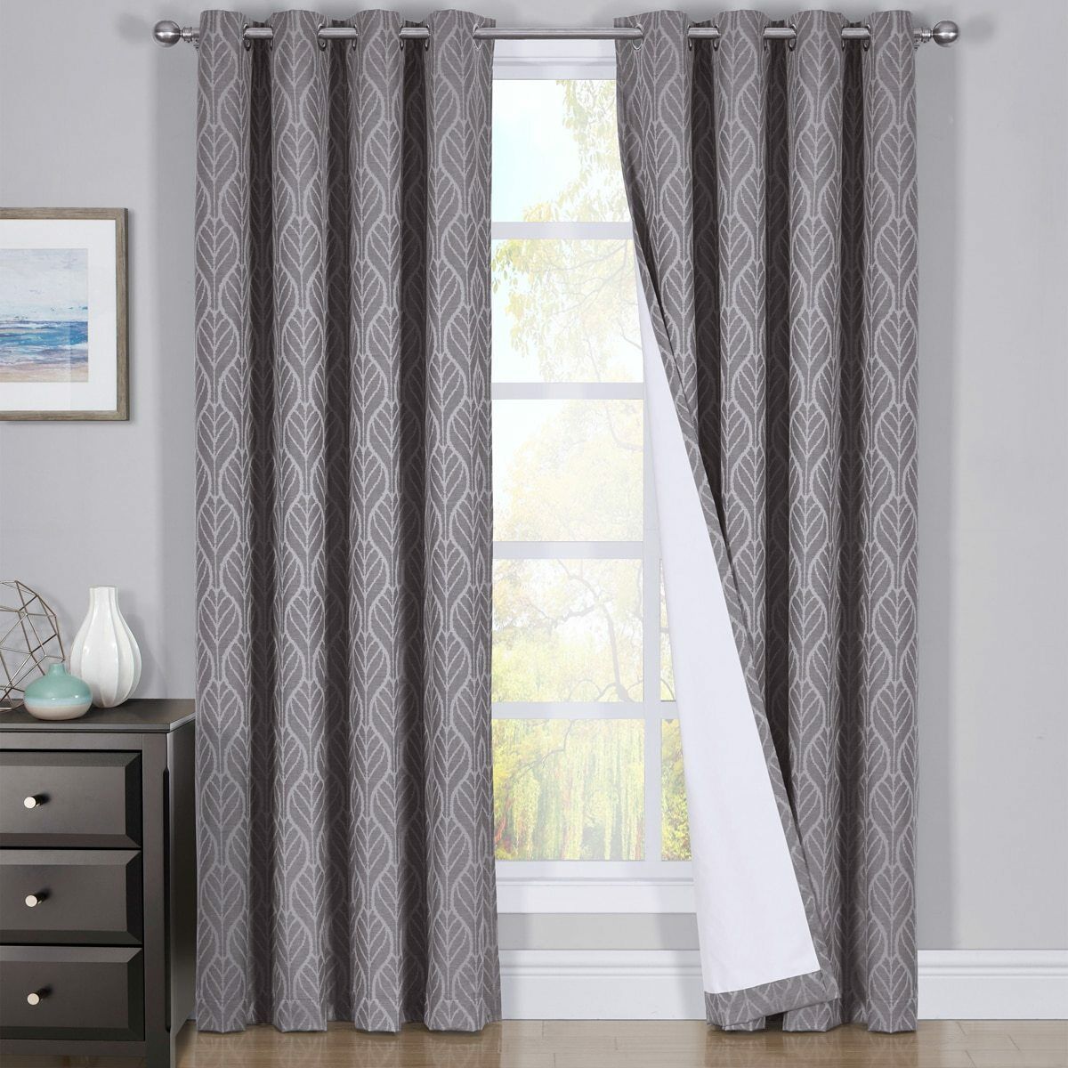 Hilton Window Treatment Thermal Insulated Grommet Blackout Curtains /drapes  Pair Regarding Hudson Pintuck Window Curtain Valances (View 10 of 20)