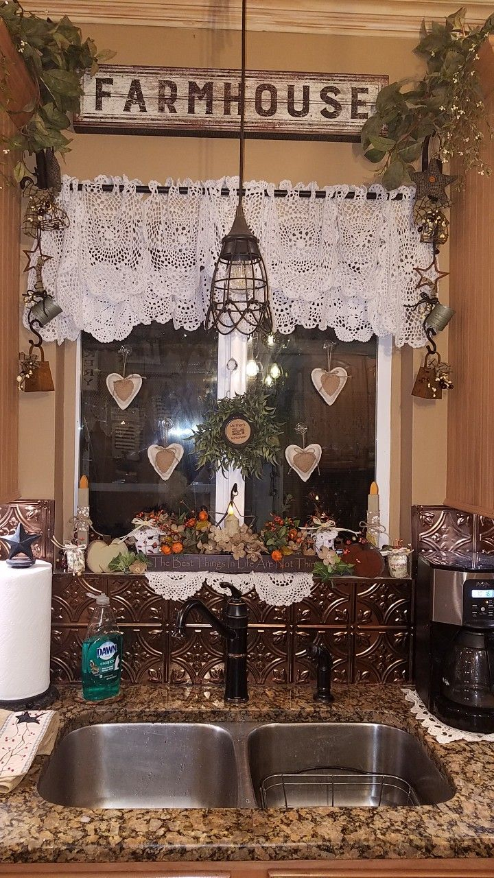 I Love My New Kitchen Curtains I Made From Doilies With Regard To Primitive Kitchen Curtains (Photo 1 of 20)