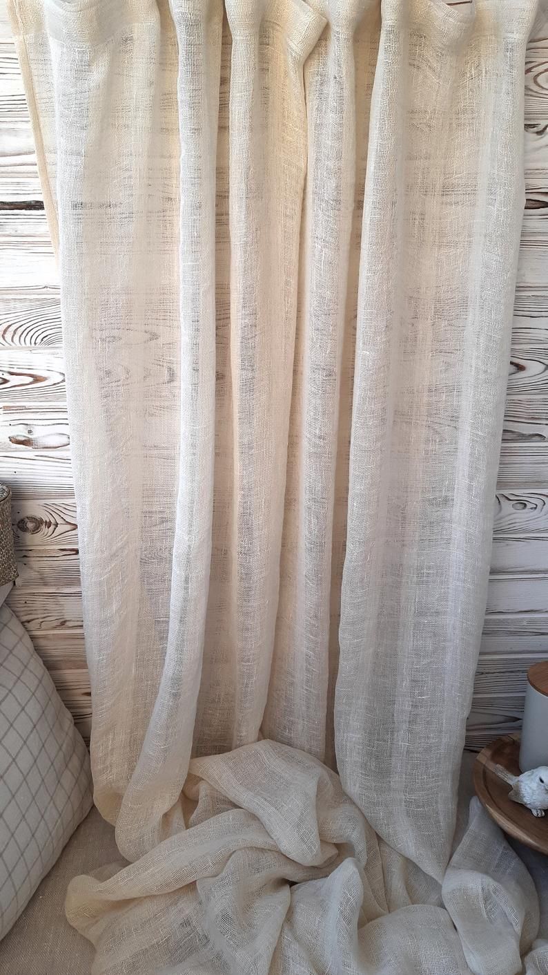 Kitchen Curtains, Linen Curtains Panel, Farmhouse Curtains Panels, Linen  Cafe Curtains, Rustic Curtains, Country Curtains Intended For Rustic Kitchen Curtains (View 11 of 20)