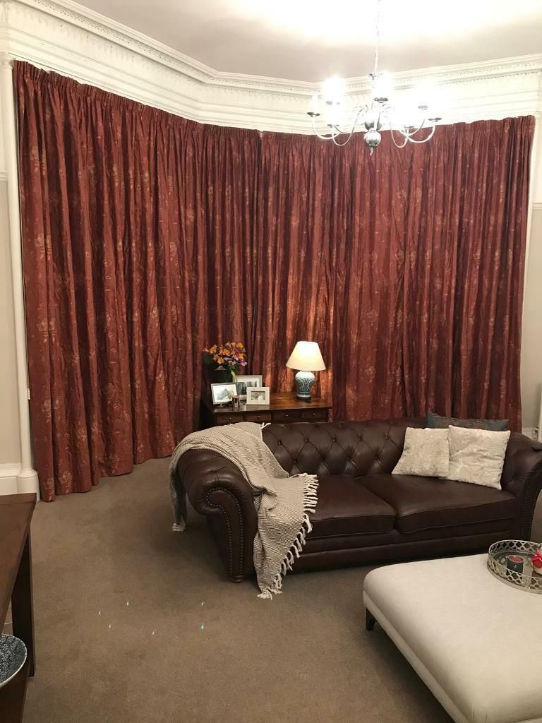 Large Curtains Bay Window | In Pollokshields, Glasgow | Gumtree Within Glasgow Curtain Tier Sets (View 20 of 20)