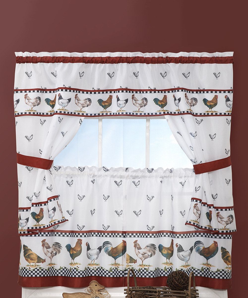 Look At This Achim Importing Co. Top Of The Morning Cottage Throughout Top Of The Morning Printed Tailored Cottage Curtain Tier Sets (Photo 7 of 20)