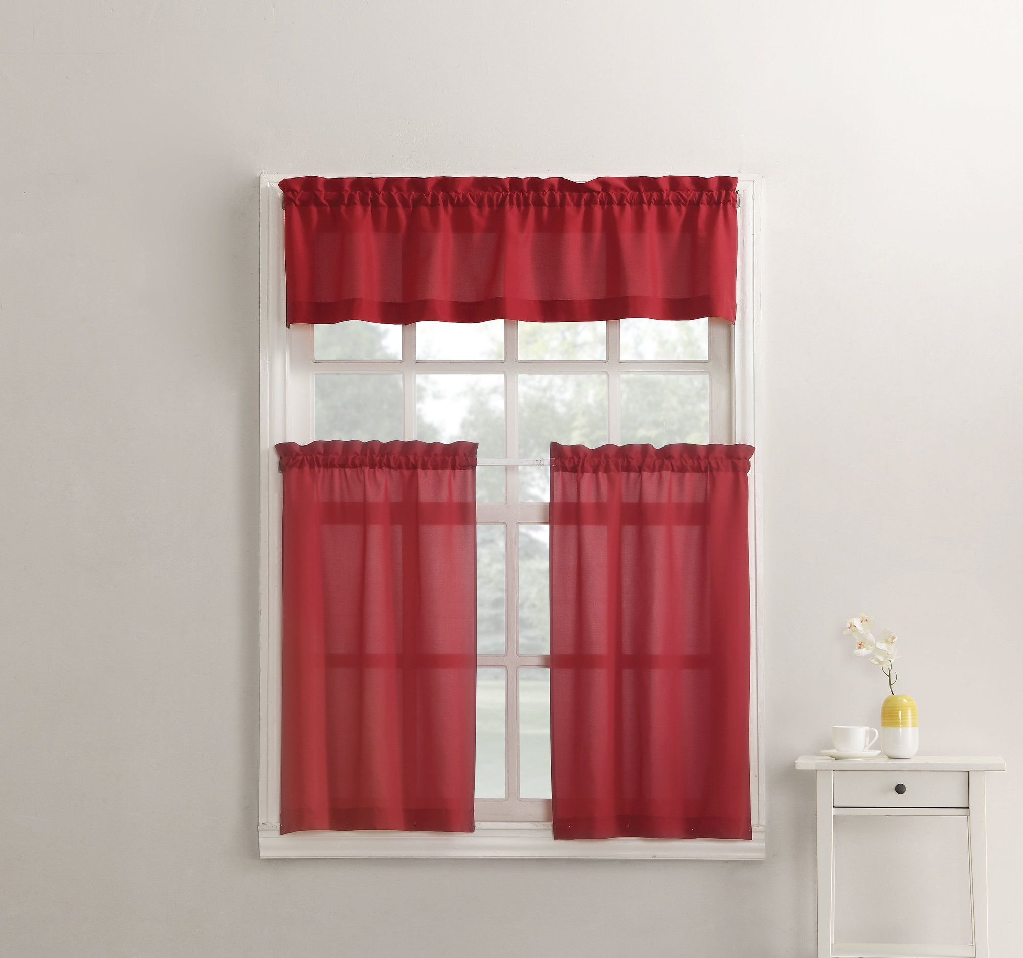 Martine Kitchen Curtain | Products | Kitchen Curtains With Regard To Modern Subtle Texture Solid Red Kitchen Curtains (Photo 10 of 20)