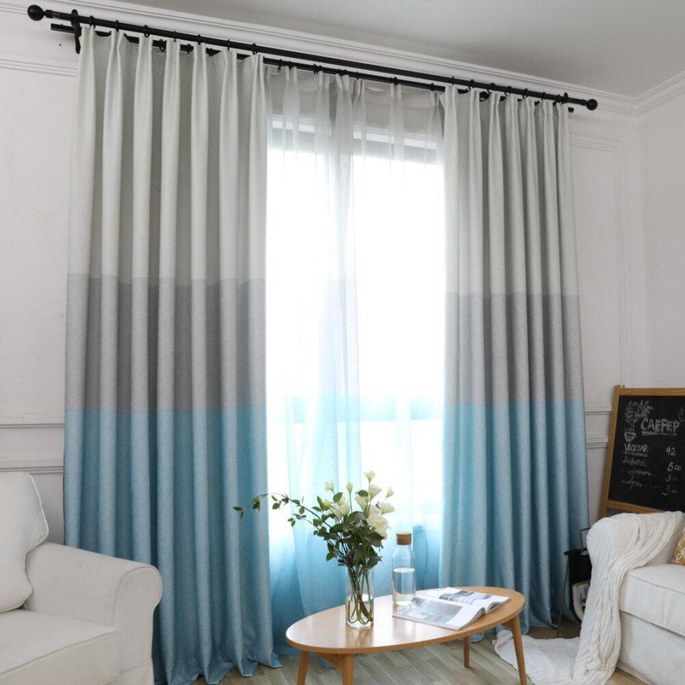 Modern Striped Window Tulle Curtains For Living Room Yellow Voile Sheer  Curtains For Bedroom Kids Cortina Blind Custom Su406 *30 In Traditional Tailored Window Curtains With Embroidered Yellow Sunflowers (View 16 of 20)