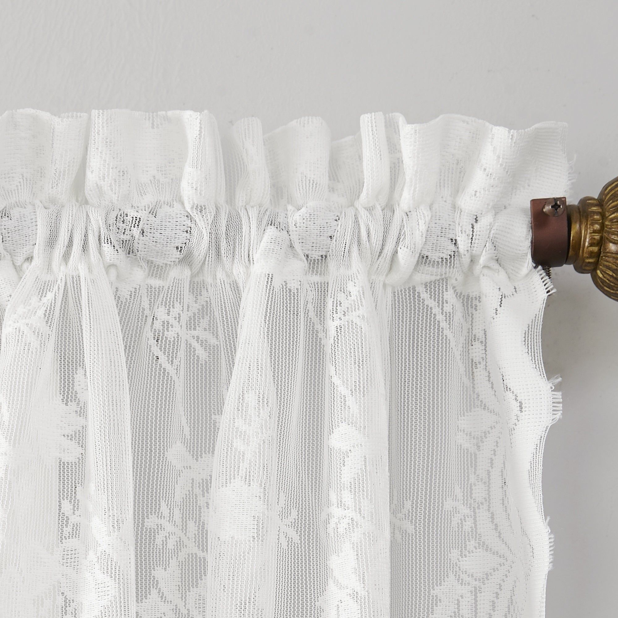 No. 918 Alison Sheer Lace Elongated Kitchen Curtain Tier Pair Throughout Sheer Lace Elongated Kitchen Curtain Tier Pairs (Photo 2 of 20)