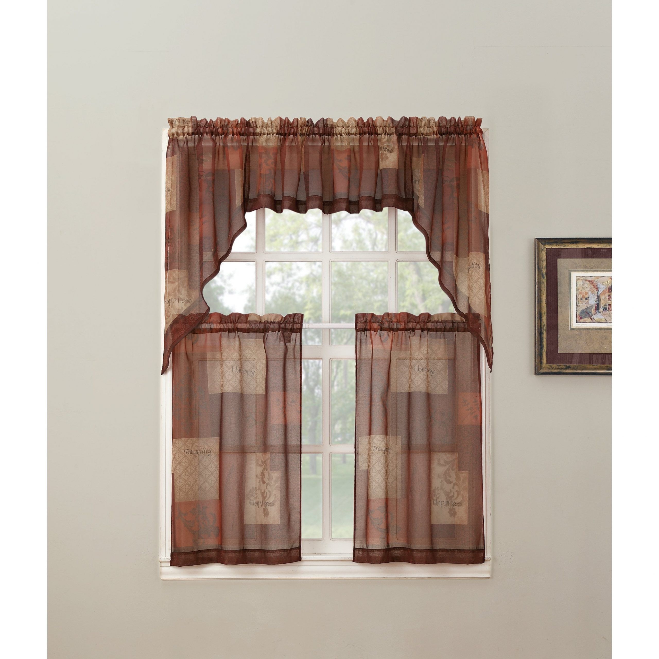 No. 918 Eden Rod Pocket Window Tier (pair) Intended For Tranquility Curtain Tier Pairs (Photo 7 of 20)