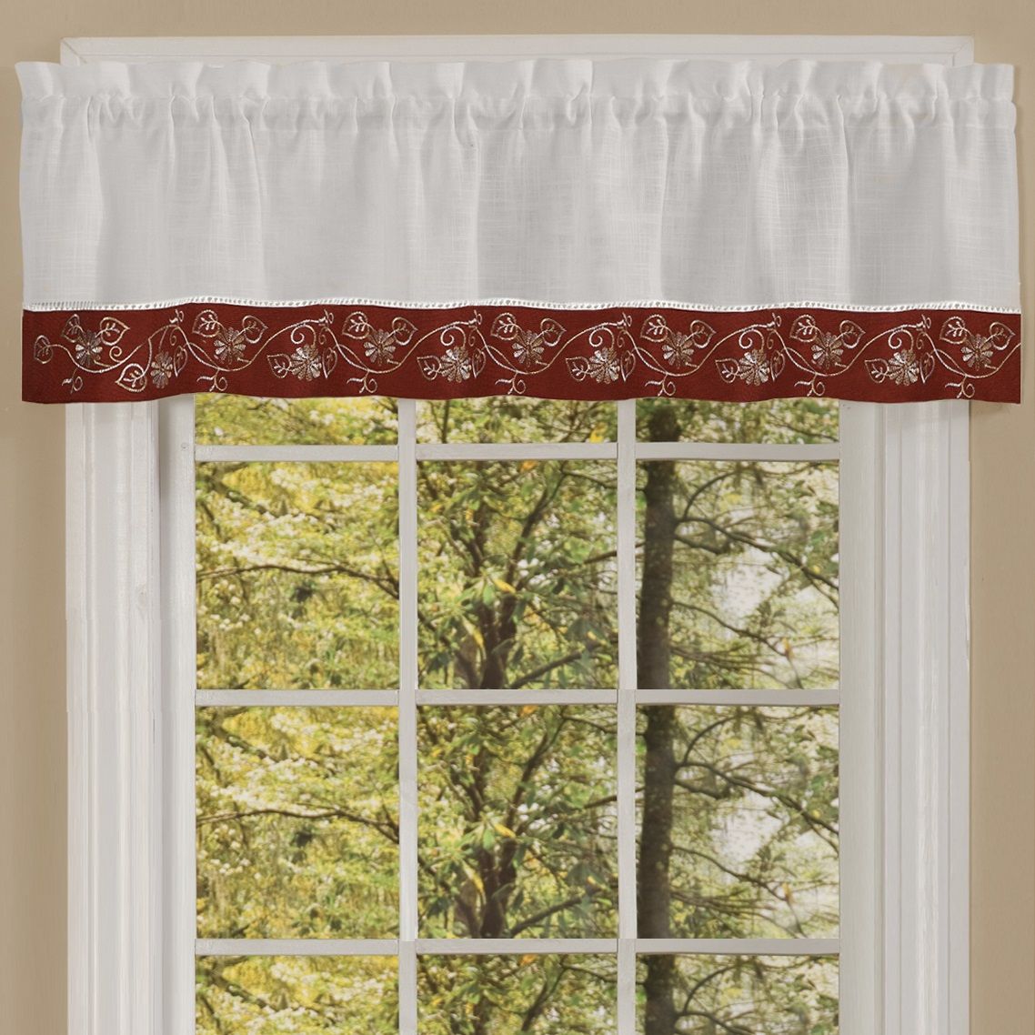 Oakwood Linen Style Kitchen Window Curtain 58" X 36" Kitchen Curtains, Set  Of 2, Natural Inside Oakwood Linen Style Decorative Window Curtain Tier Sets (View 6 of 20)