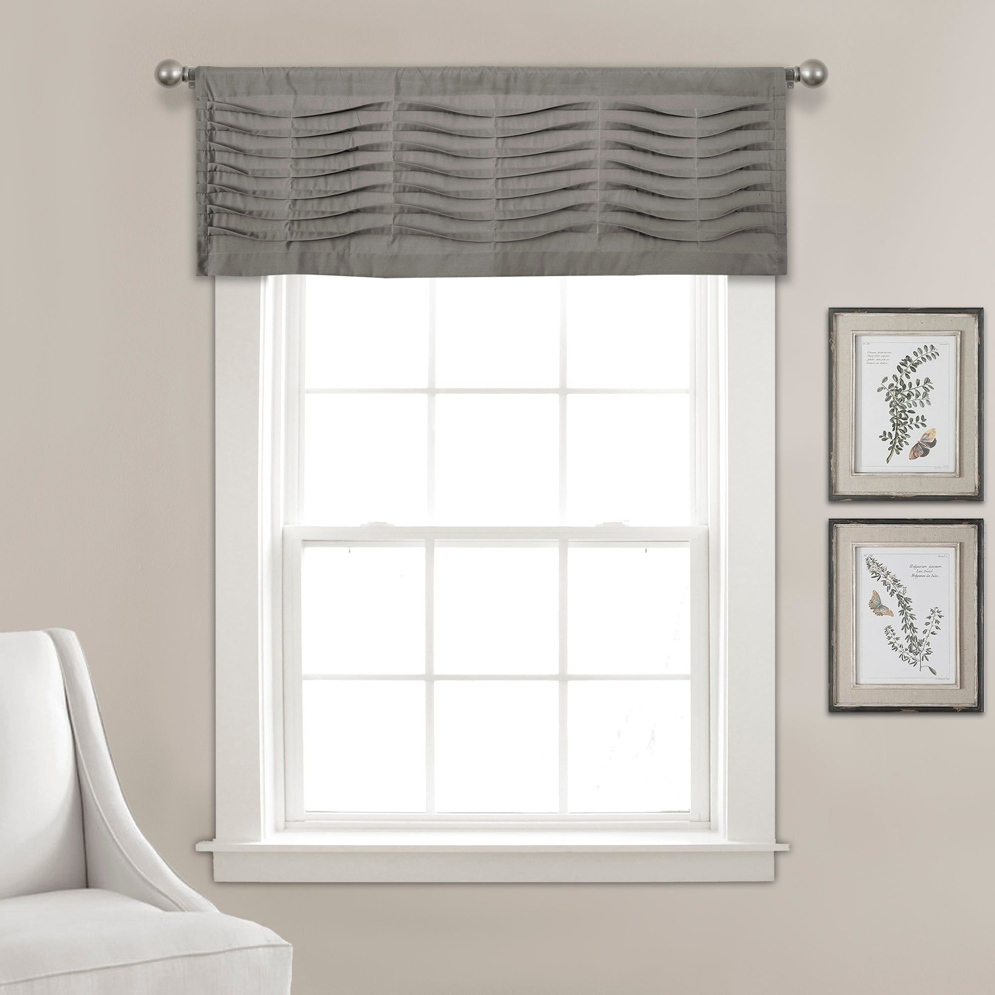 Porch & Den Kinnaman Wave Texture Window Curtain Valance With Regard To Hudson Pintuck Window Curtain Valances (View 4 of 20)